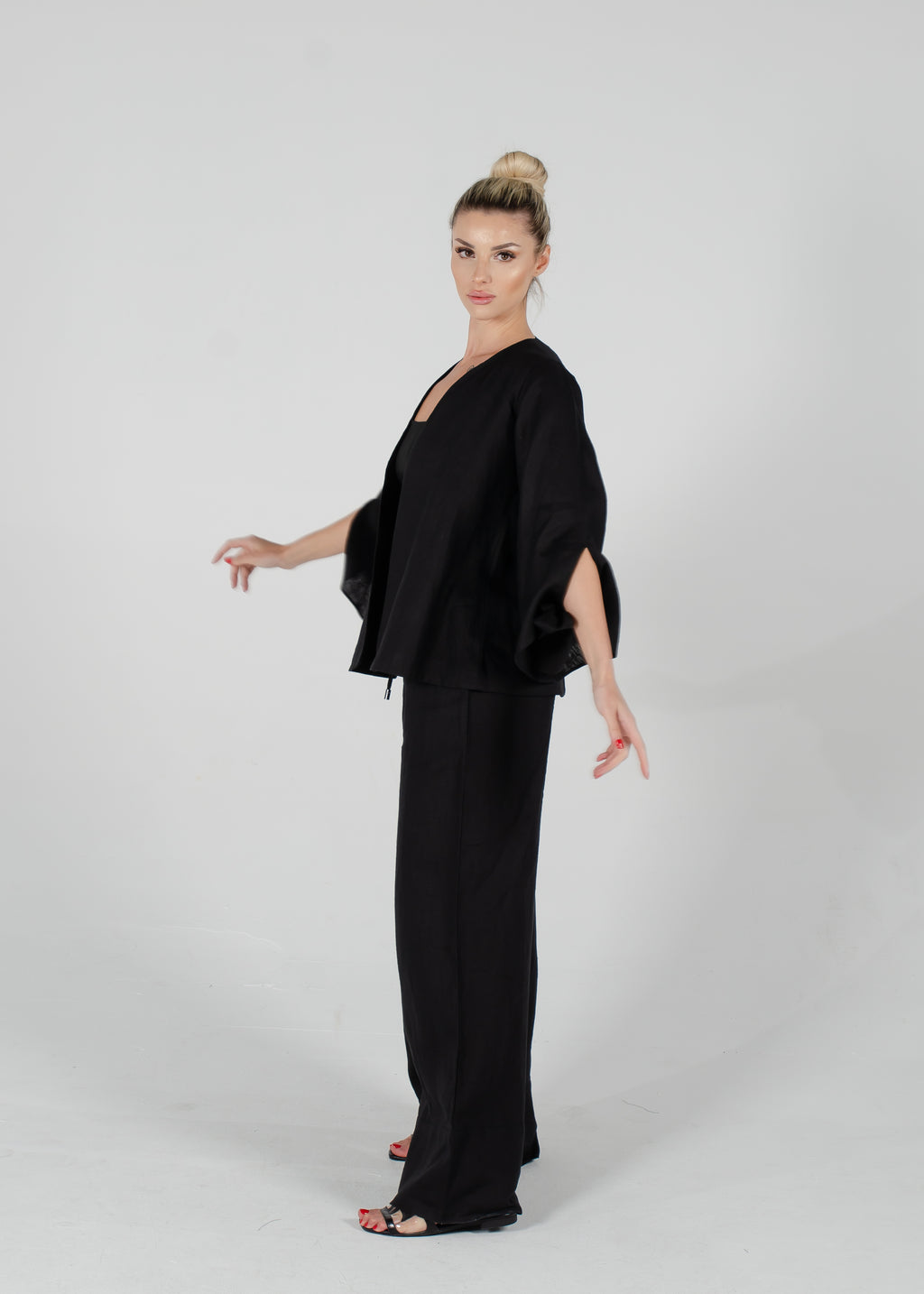 Aida Ribbon Sleeve Jacket