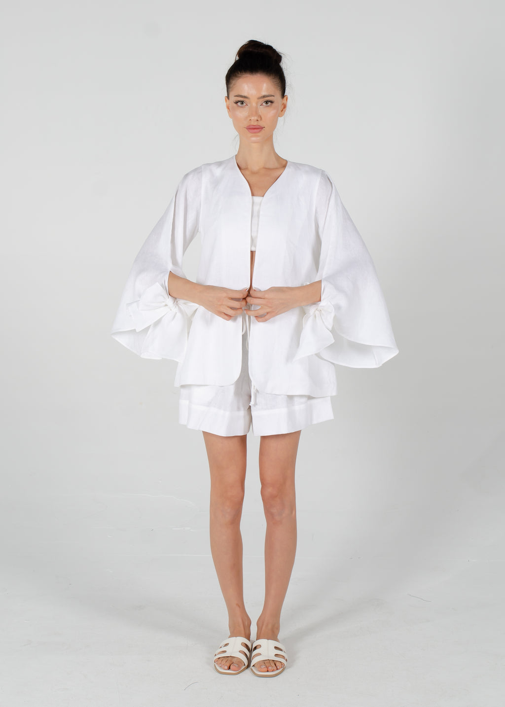 Aida Ribbon Sleeve Jacket