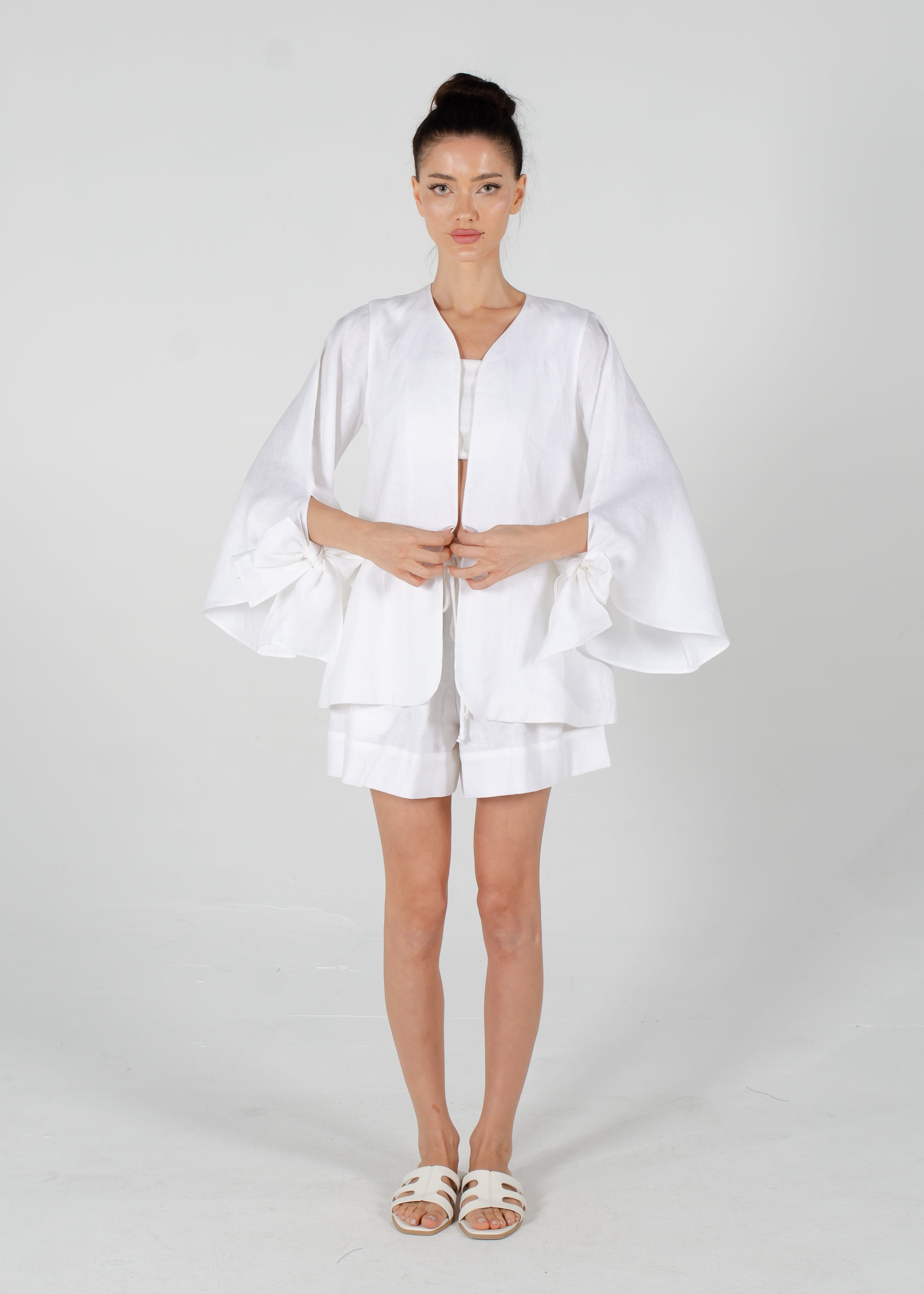 Aida Ribbon Sleeve Jacket