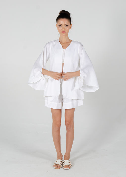 Aida Ribbon Sleeve Jacket