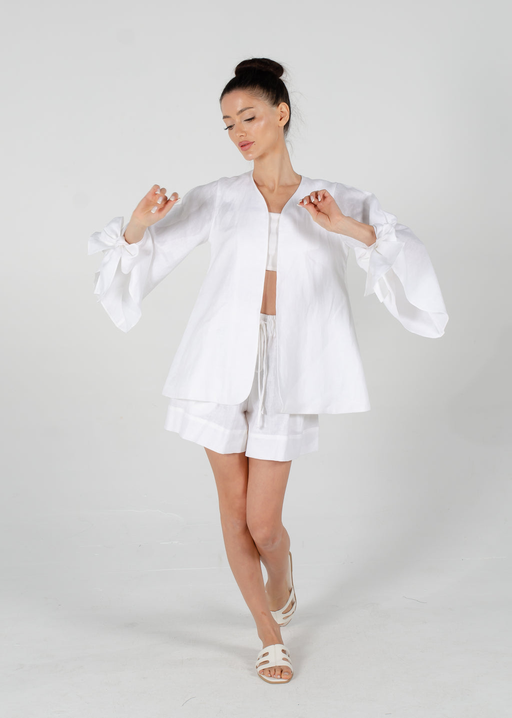 Aida Ribbon Sleeve Jacket