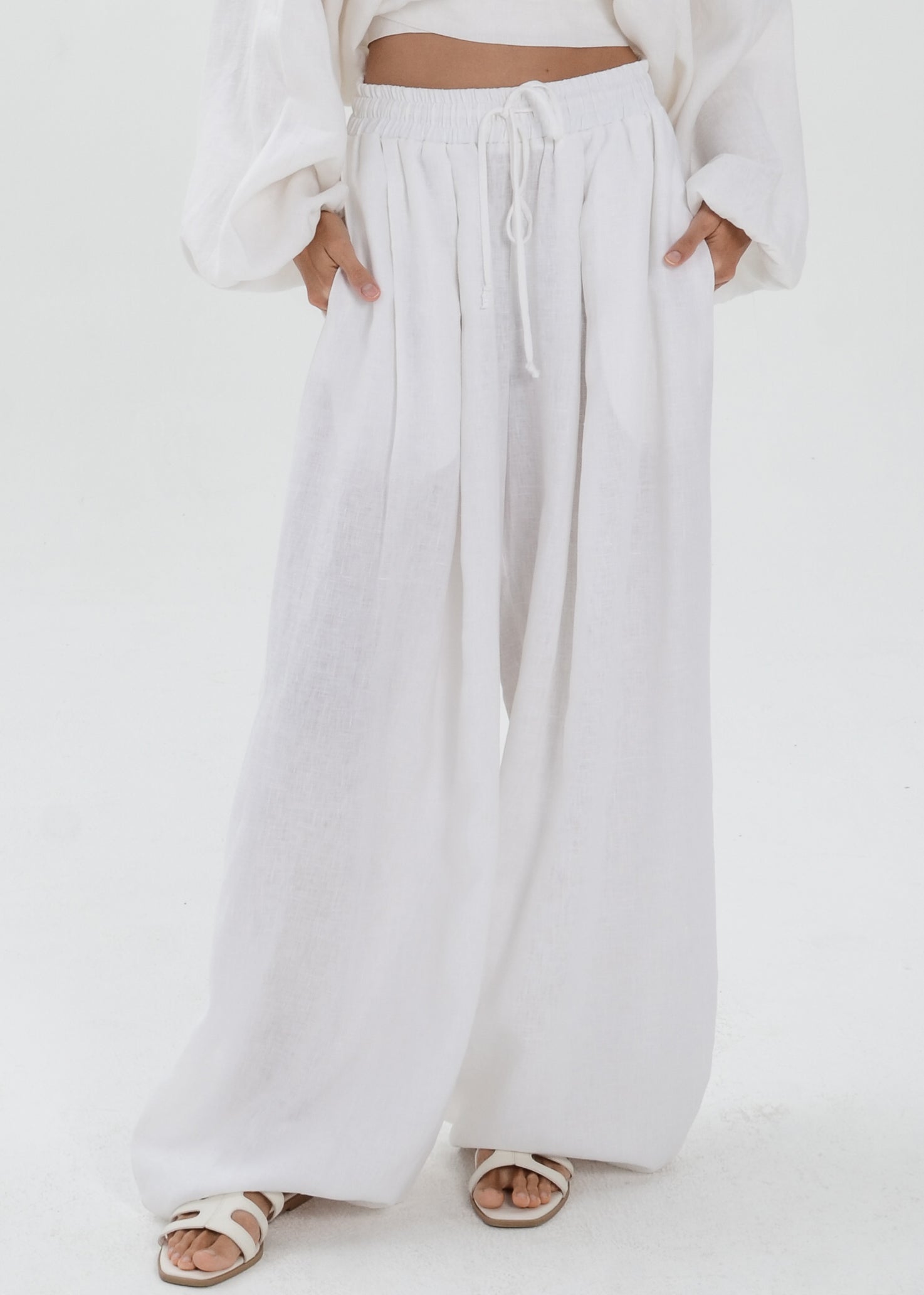 The Essence Linen Pants - Bubble Pants