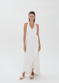 The Essence Linen Dress -  Sleevesless with Ruffle Detail