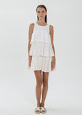 The Essence Linen Dress -  Tiered Ruffle Dress