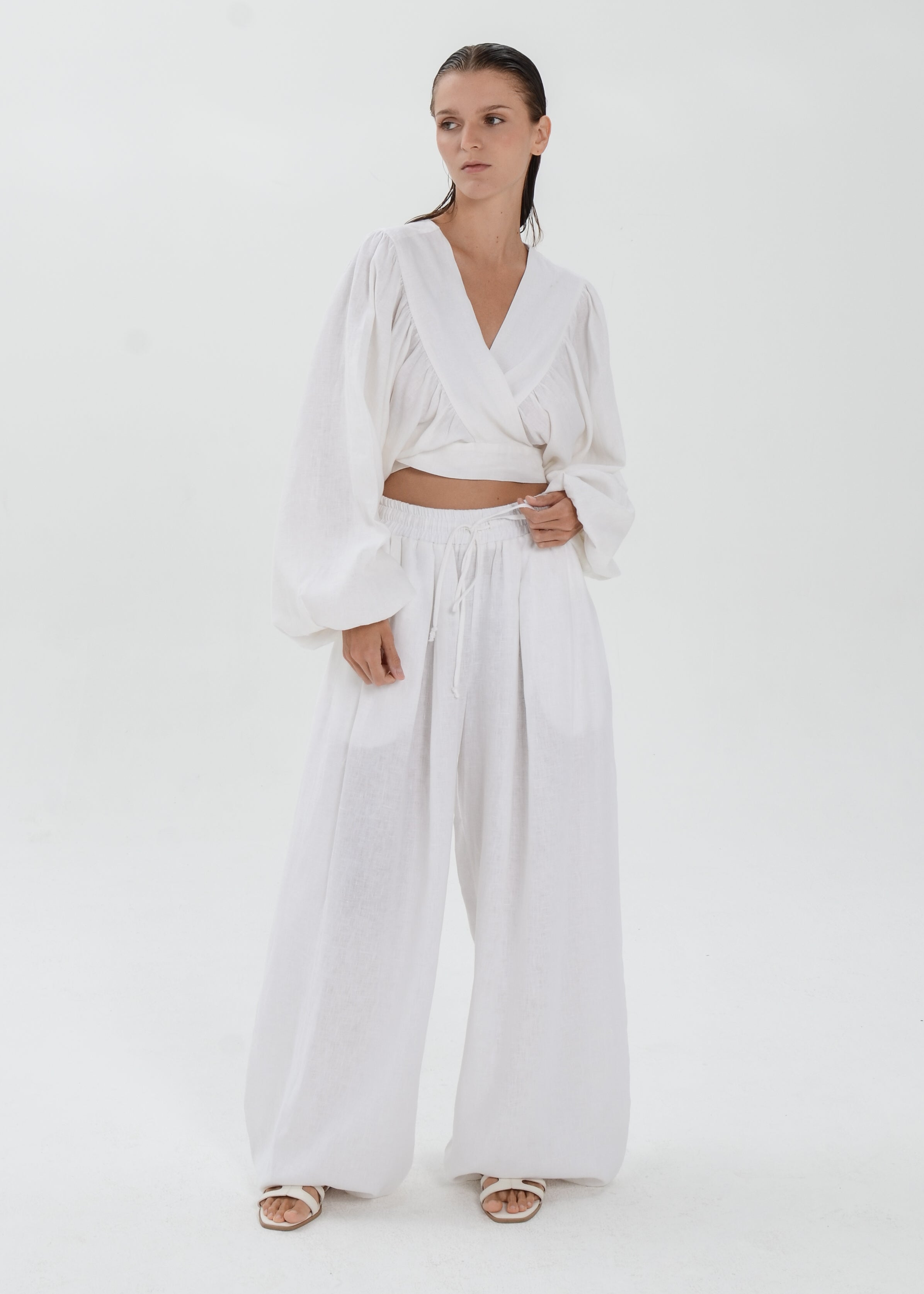 The Essence Linen Pants - Bubble Pants