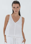 The Essence Linen Top - Sleeveless Top