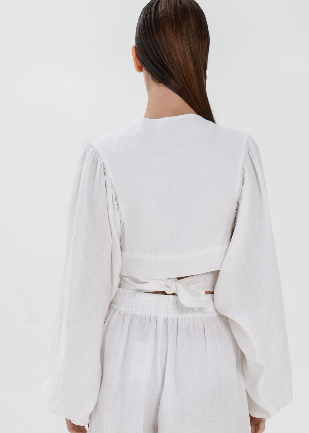 The Essence Linen Top - Tie Waist Jacket