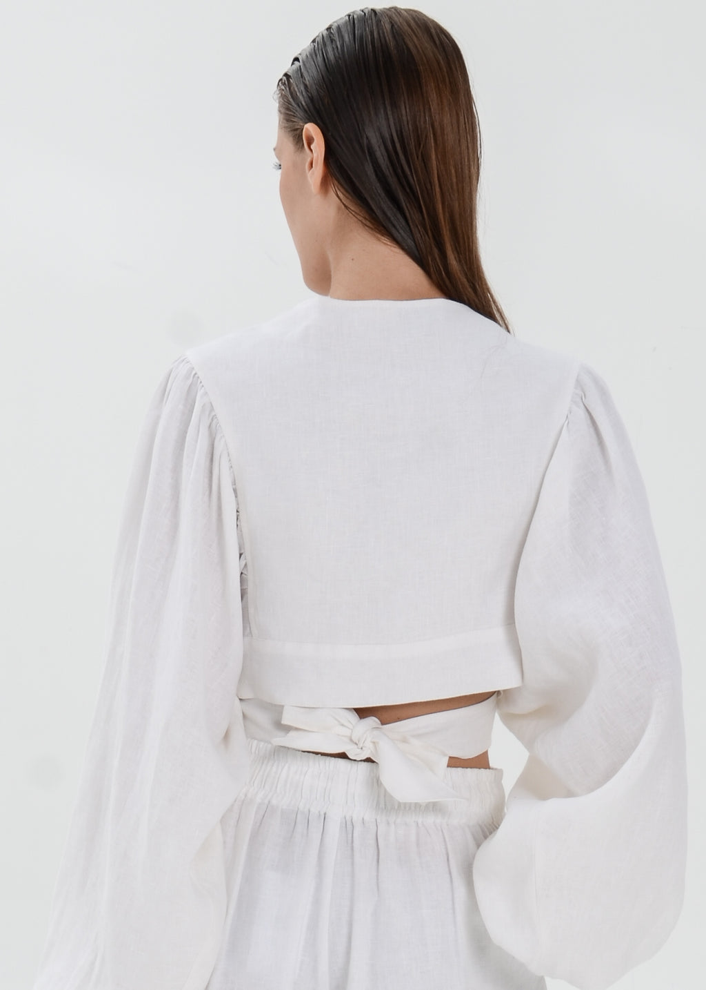 The Essence Linen Top - Tie Waist Jacket