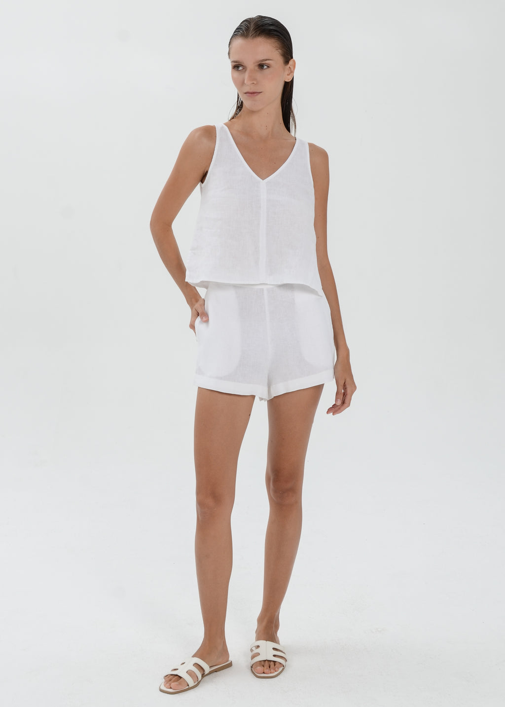 The Essence Linen Pants - mini short pants