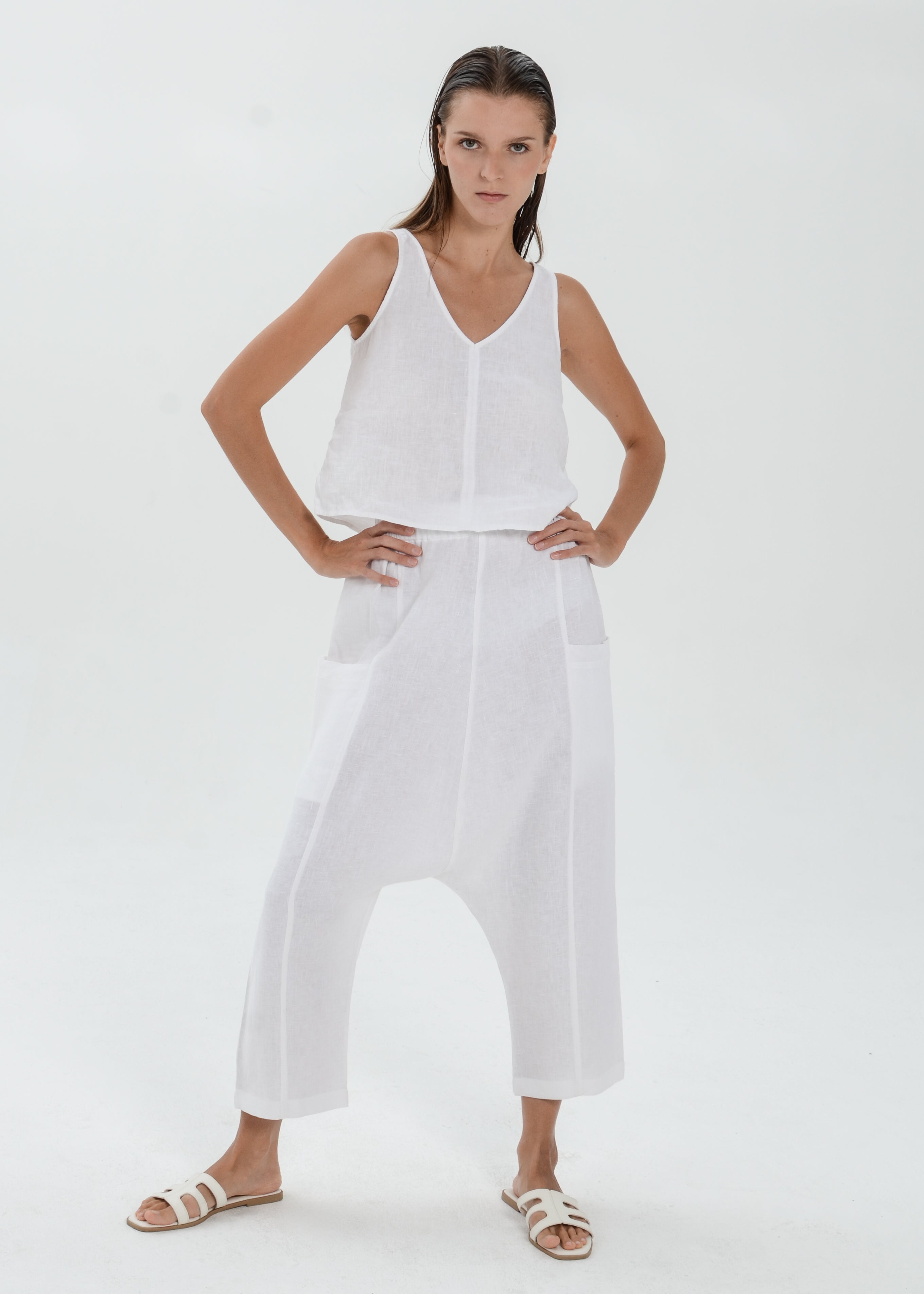 The Essence Linen Pants - Harem Pants