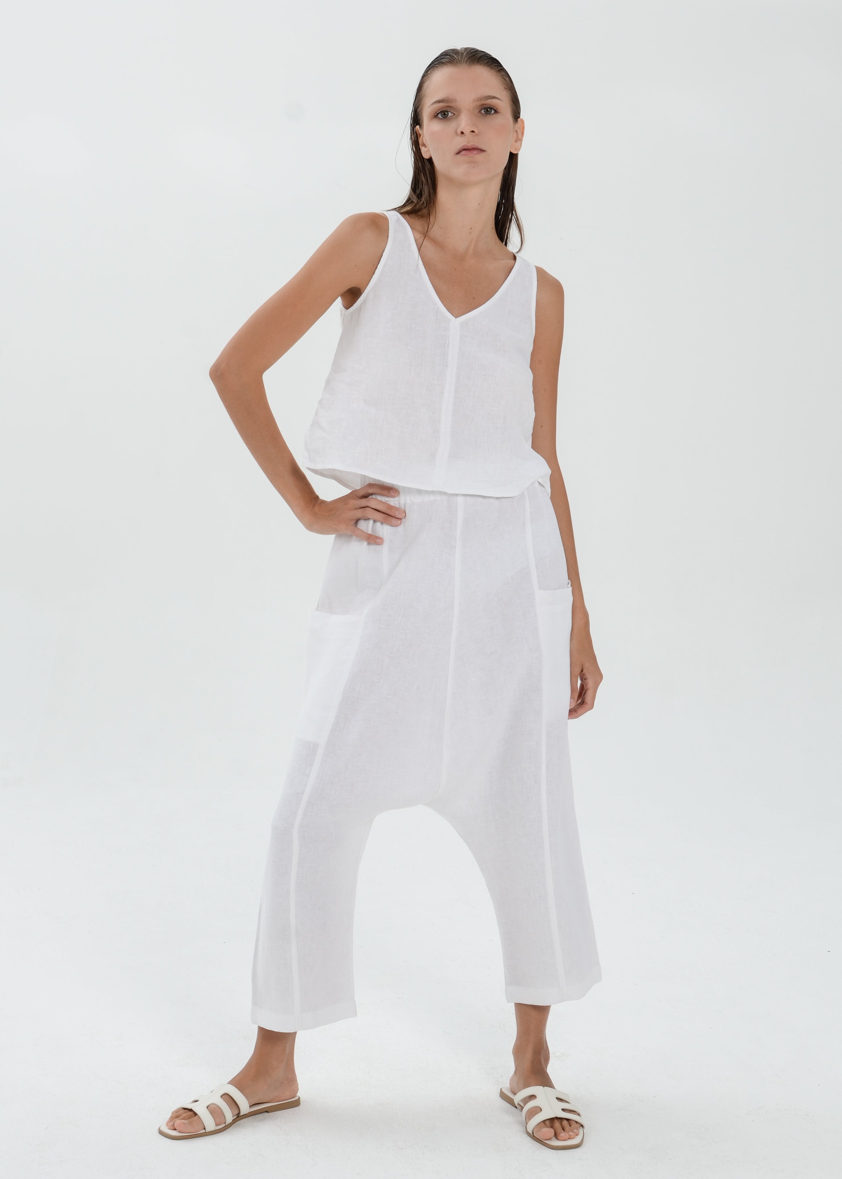 The Essence Linen Pants - Harem Pants