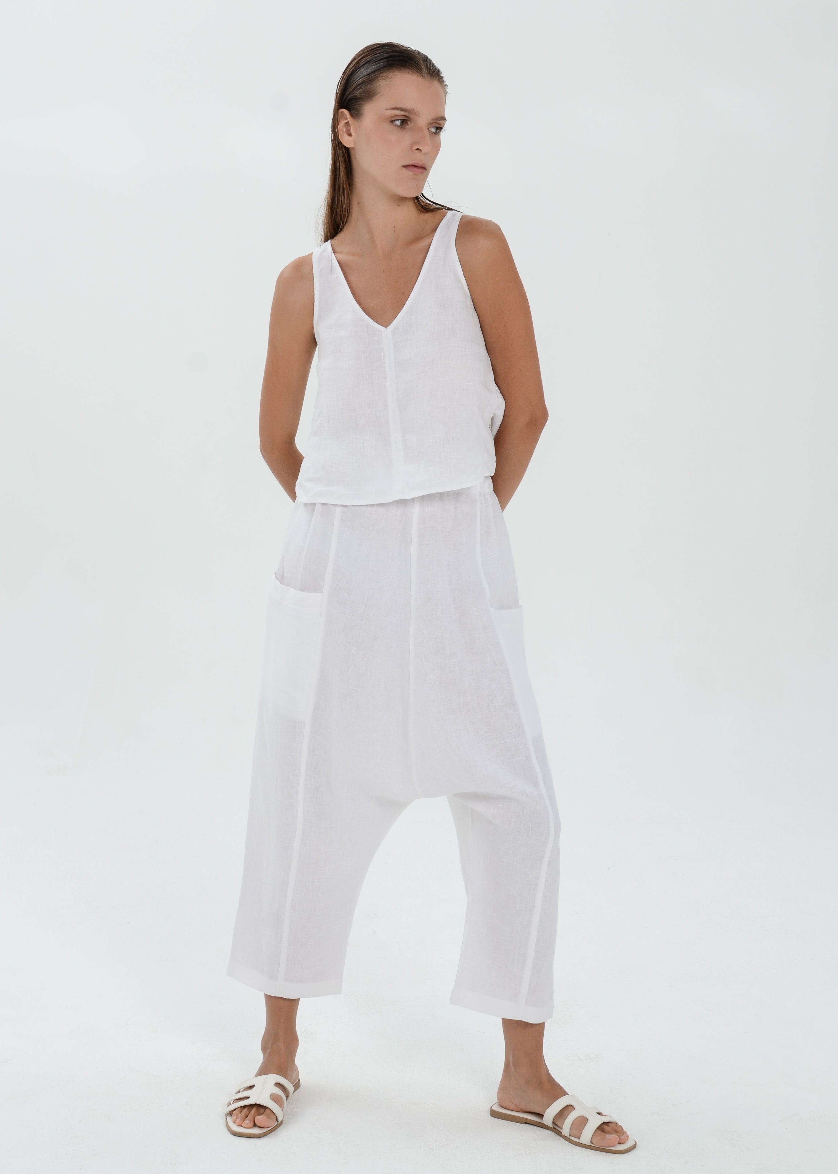The Essence Linen Pants - Harem Pants
