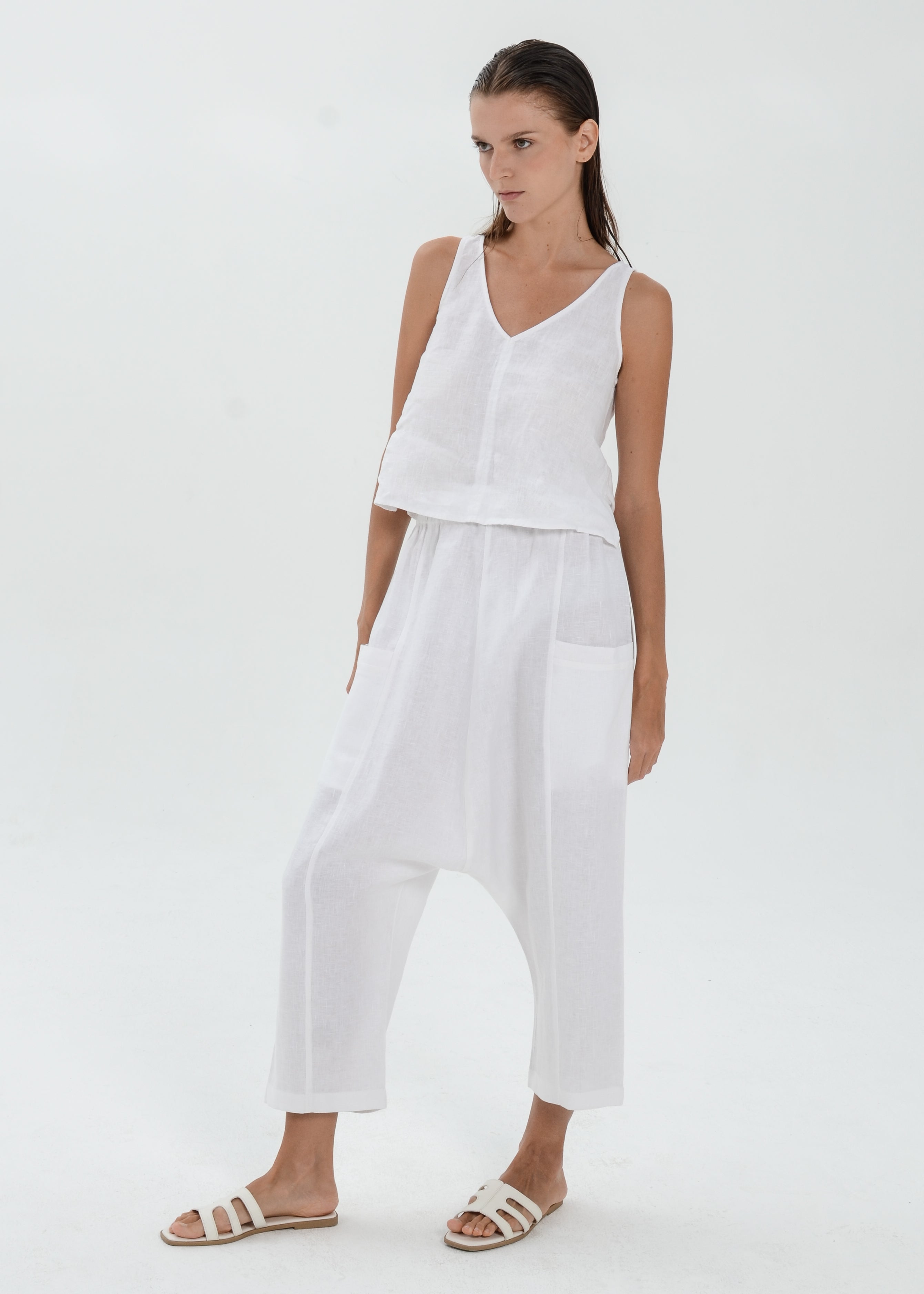 The Essence Linen Pants - Harem Pants