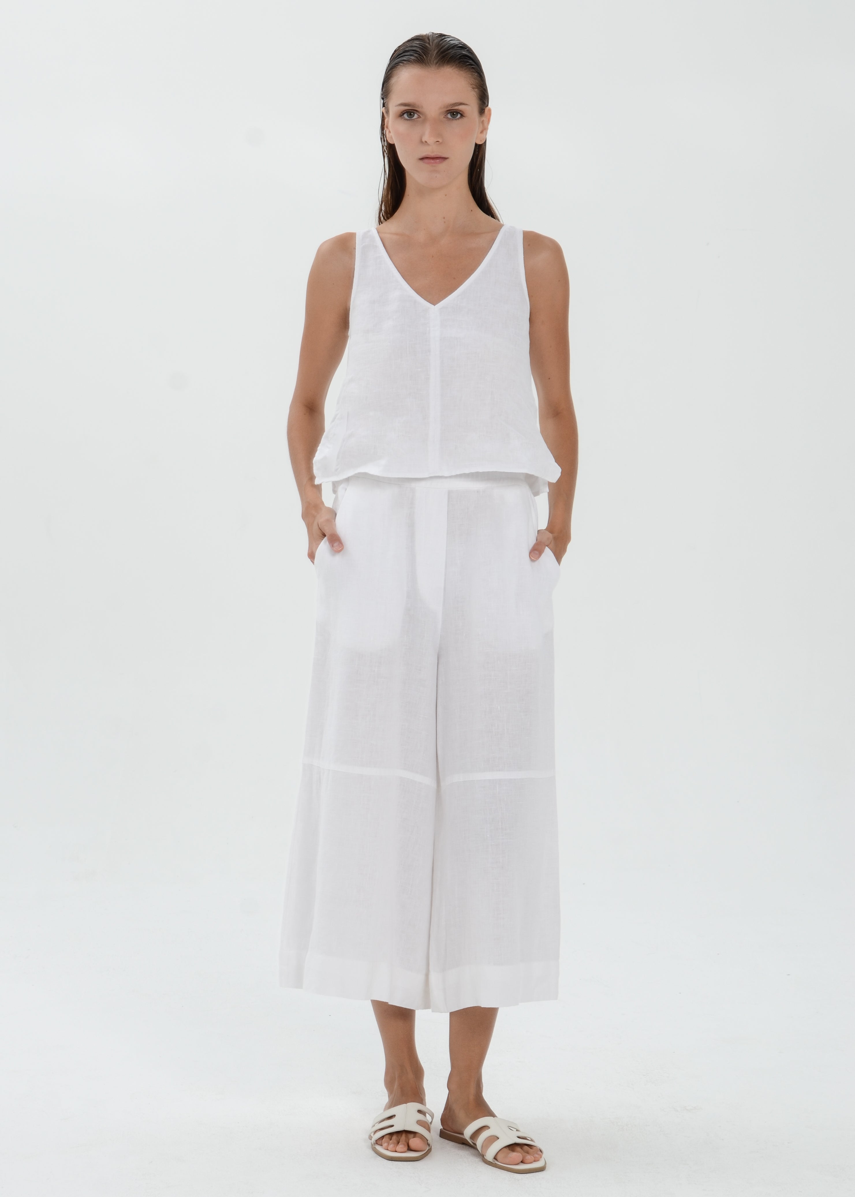 The Essence Linen Pants - Wide Leg Pants