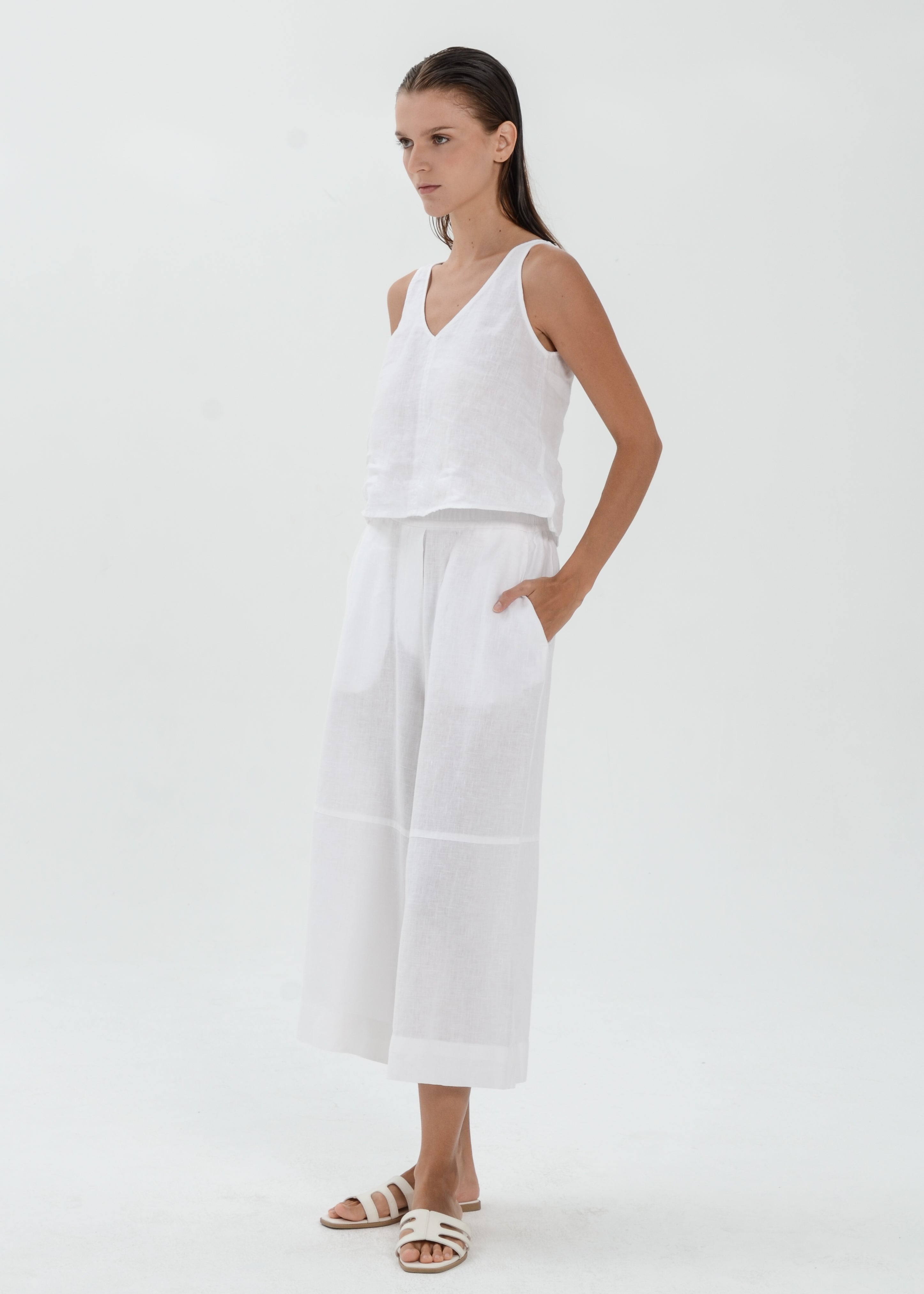 The Essence Linen Pants - Wide Leg Pants