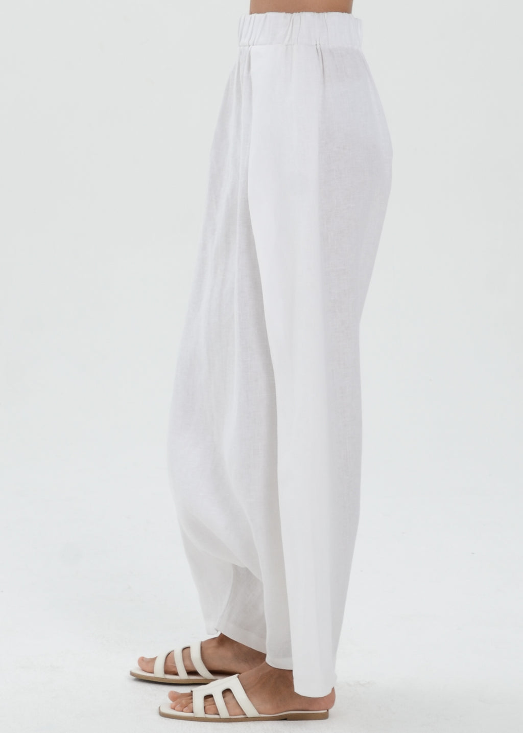 The Essence Linen Pants - Low Harem Pants