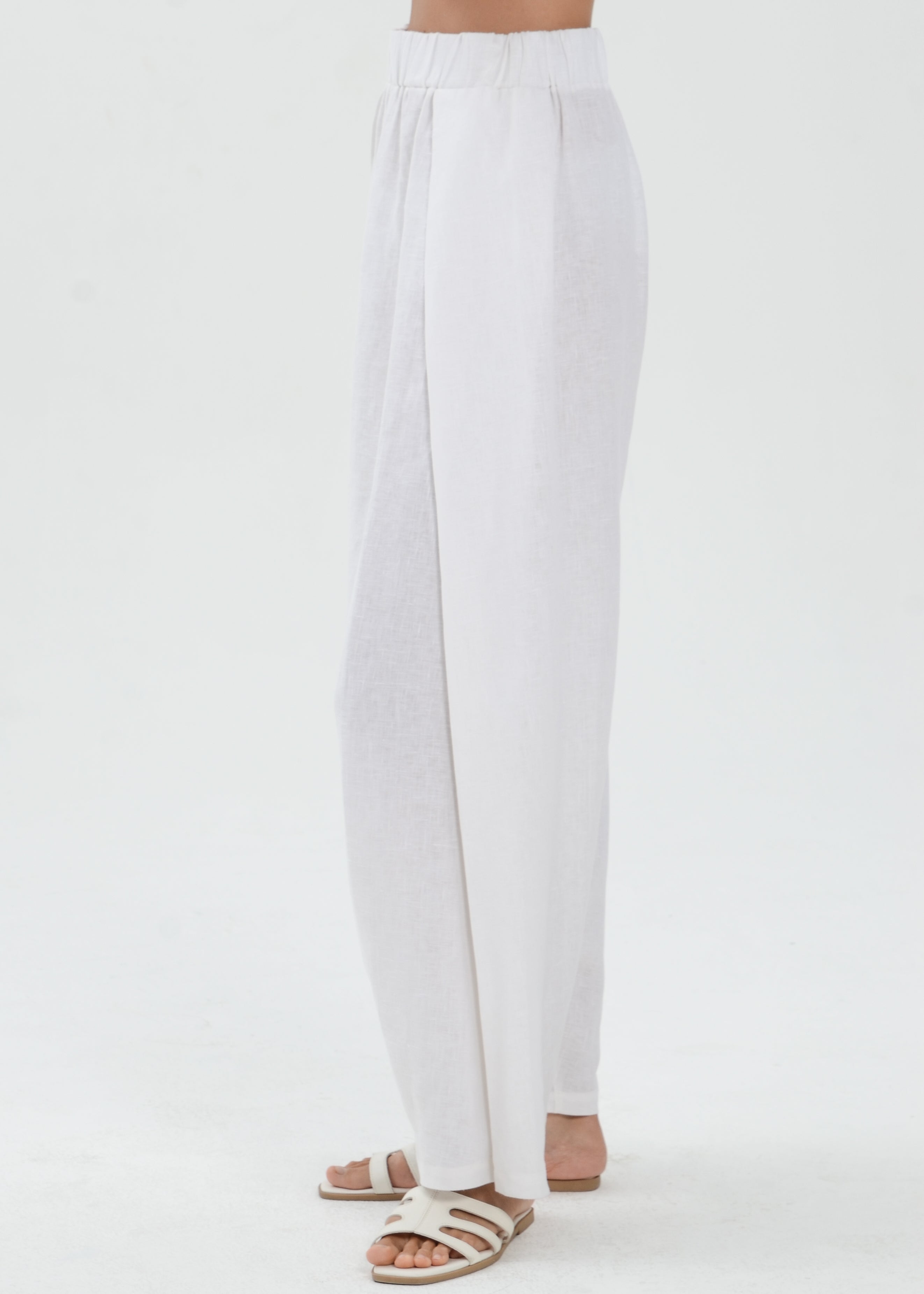 The Essence Linen Pants - Low Harem Pants