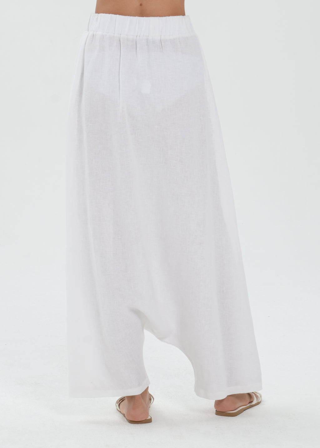 The Essence Linen Pants - Low Harem Pants
