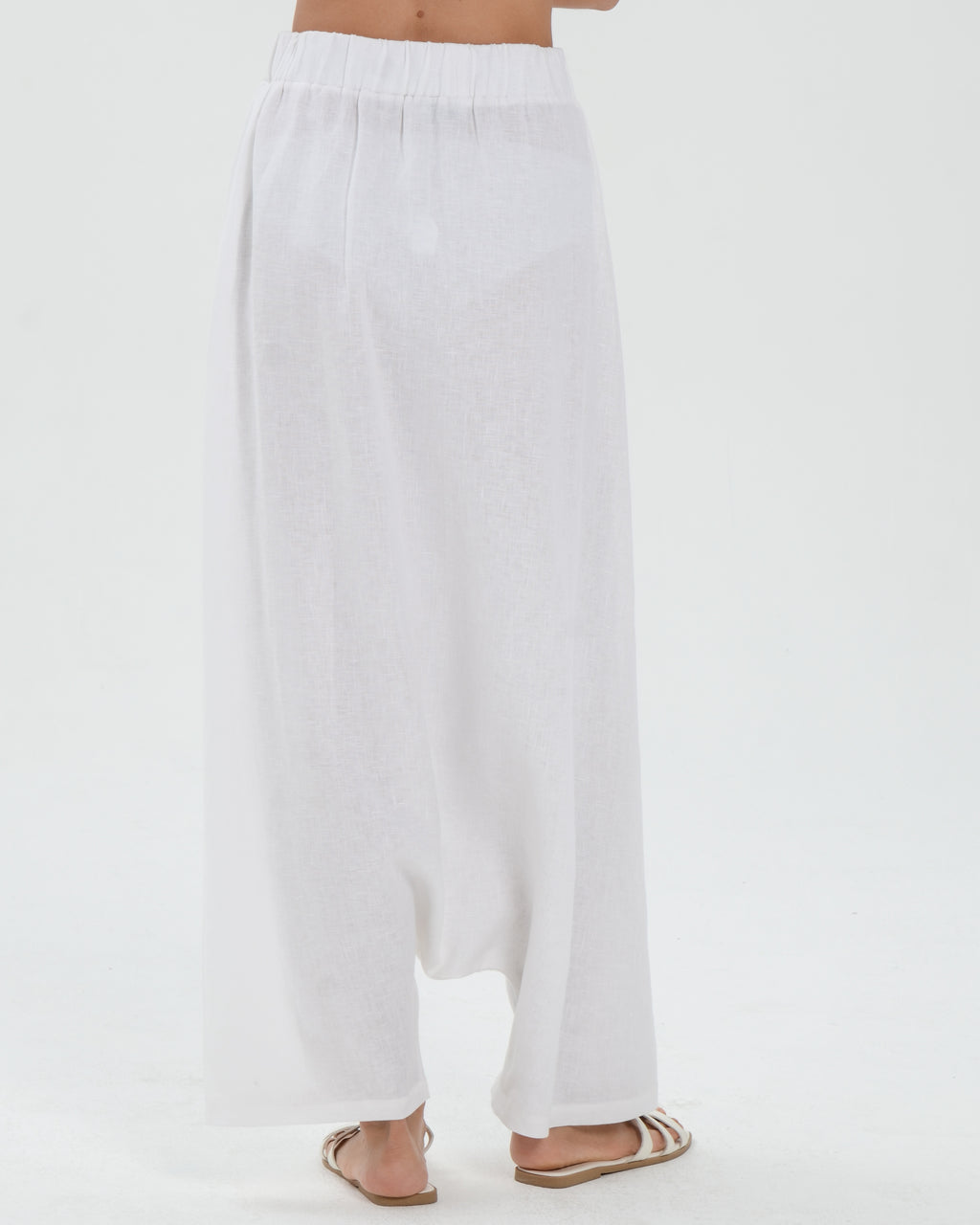 The Essence Linen Pants - Low Harem Pants