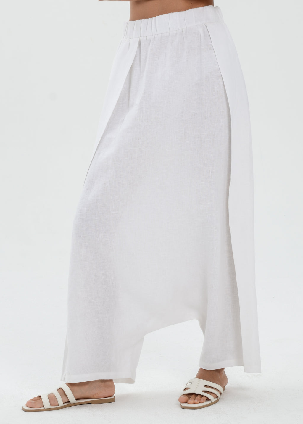 The Essence Linen Pants - Low Harem Pants
