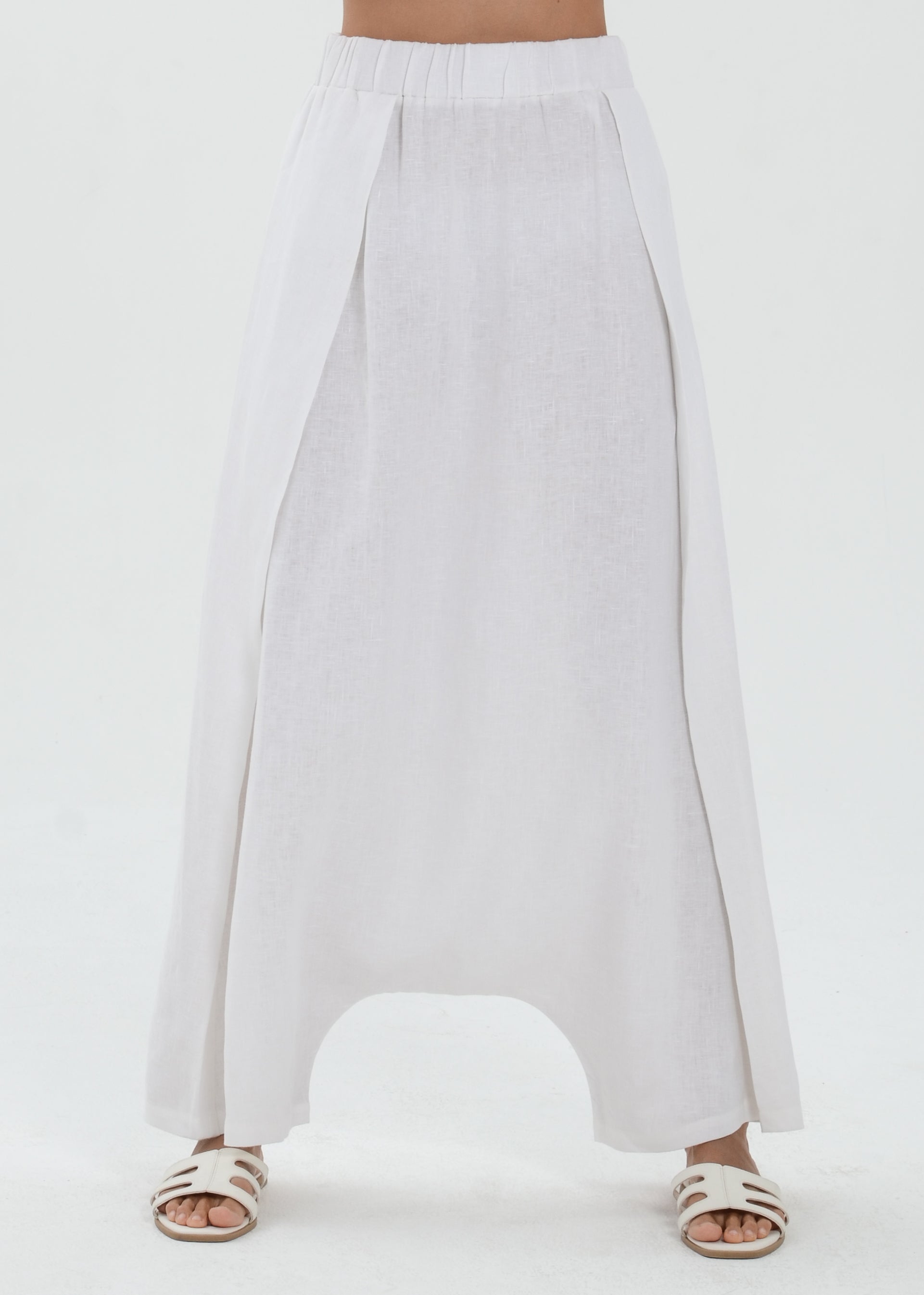 The Essence Linen Pants - Low Harem Pants