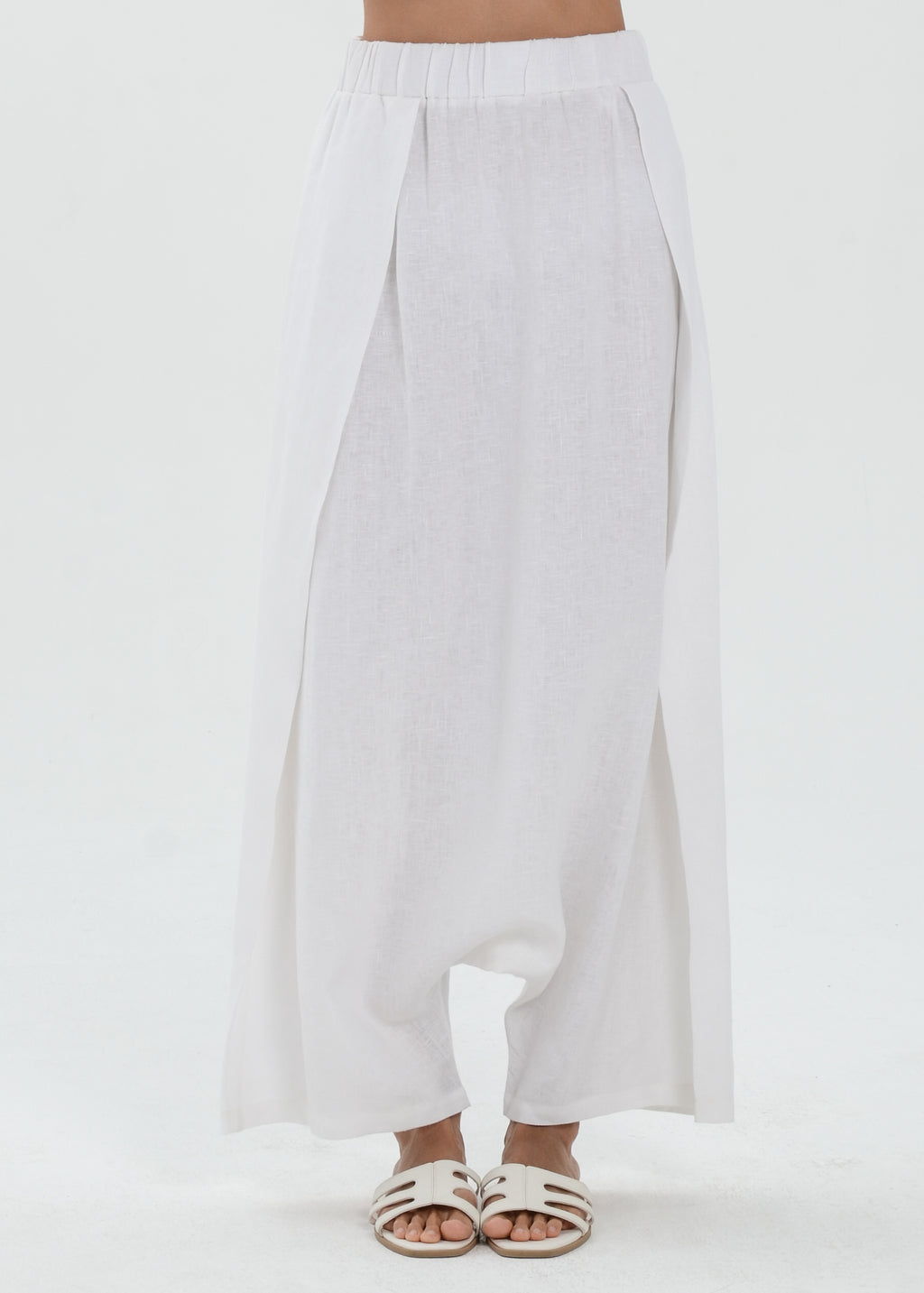 The Essence Linen Pants - Low Harem Pants