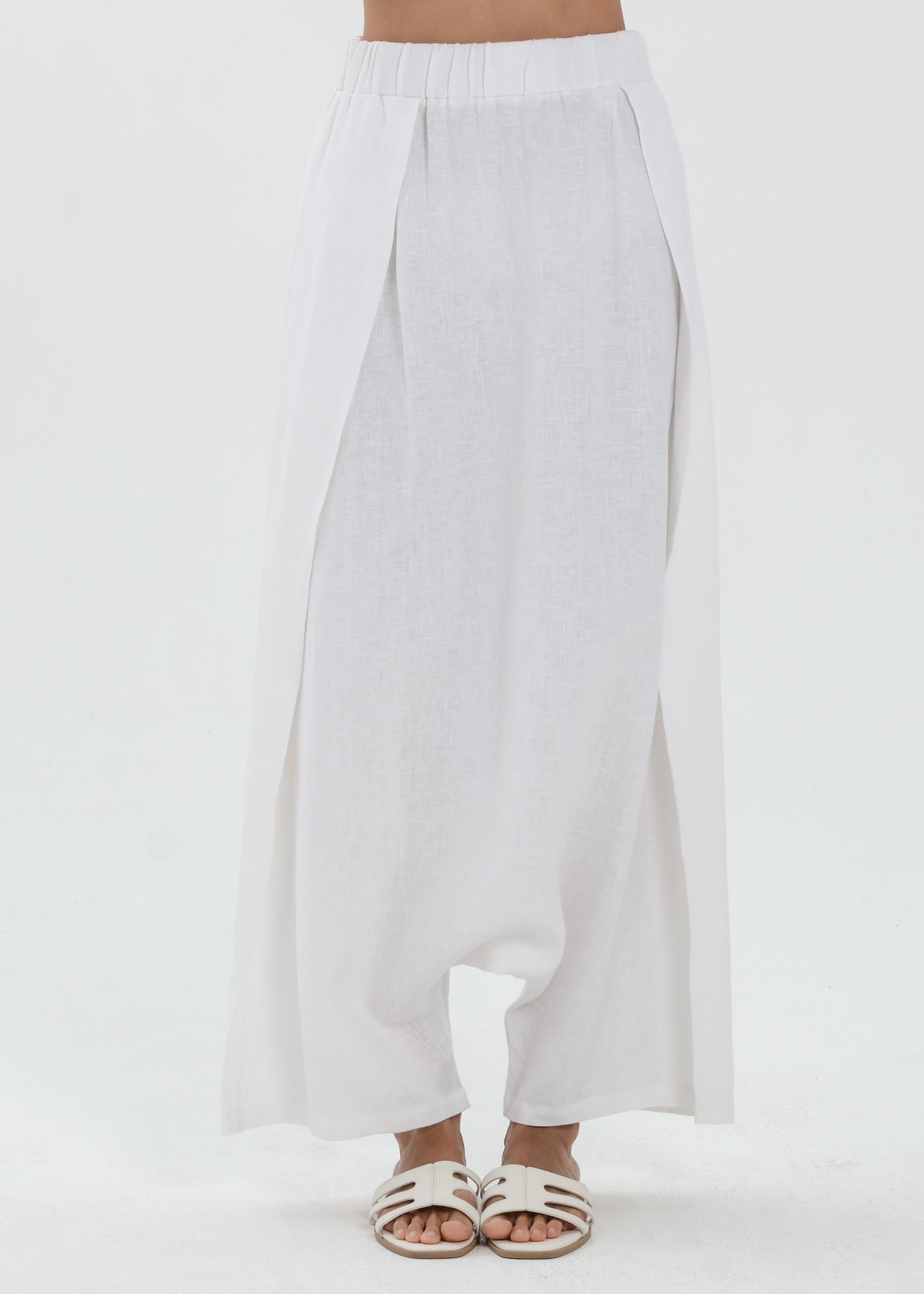 The Essence Linen Pants - Low Harem Pants