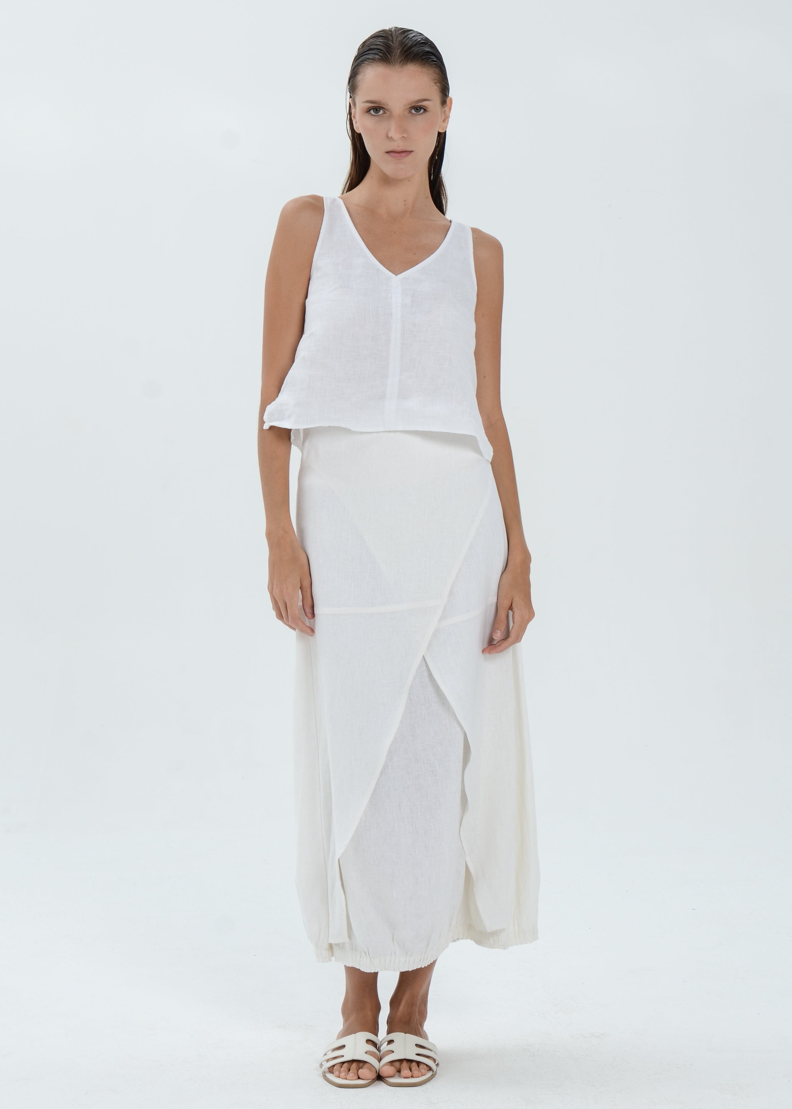The Essence Linen Skirt - Long Wrap Around Skirt