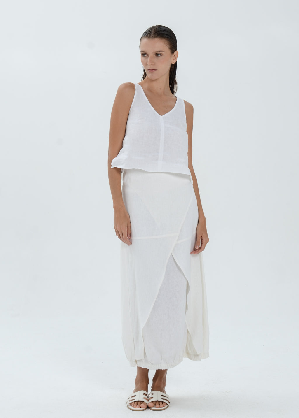 The Essence Linen Skirt - Long Wrap Around Skirt