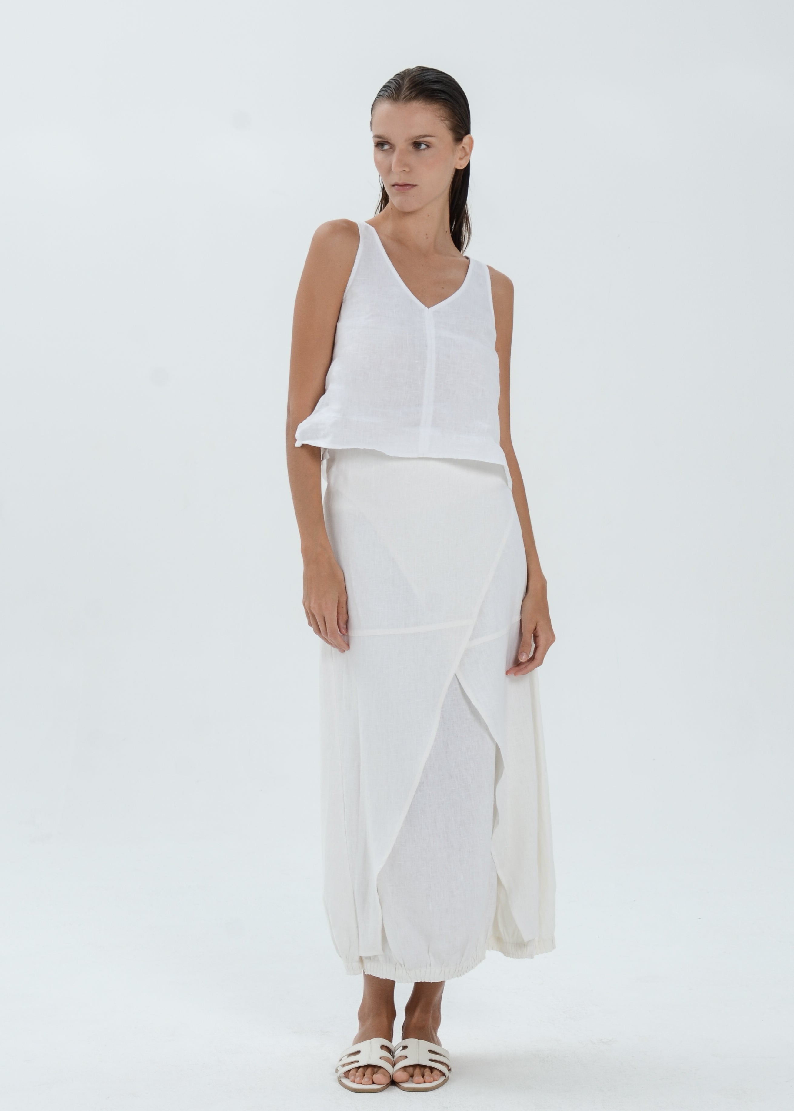 The Essence Linen Skirt - Long Wrap Around Skirt