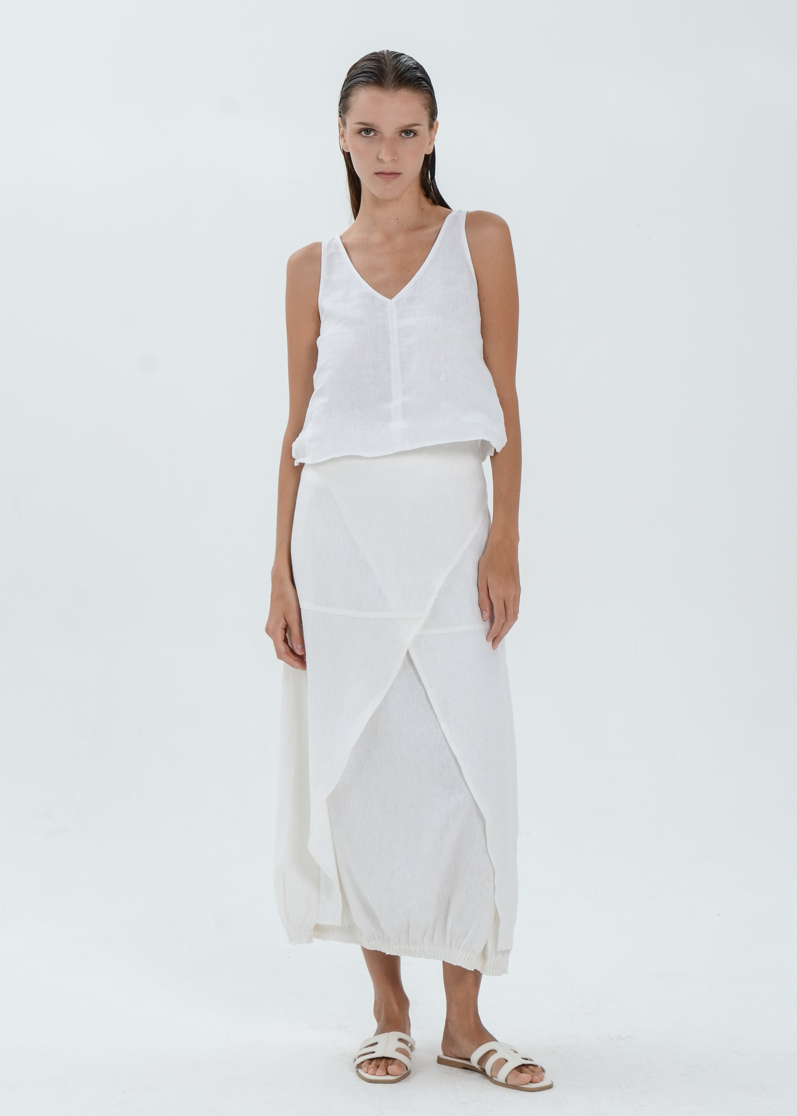 The Essence Linen Skirt - Long Wrap Around Skirt