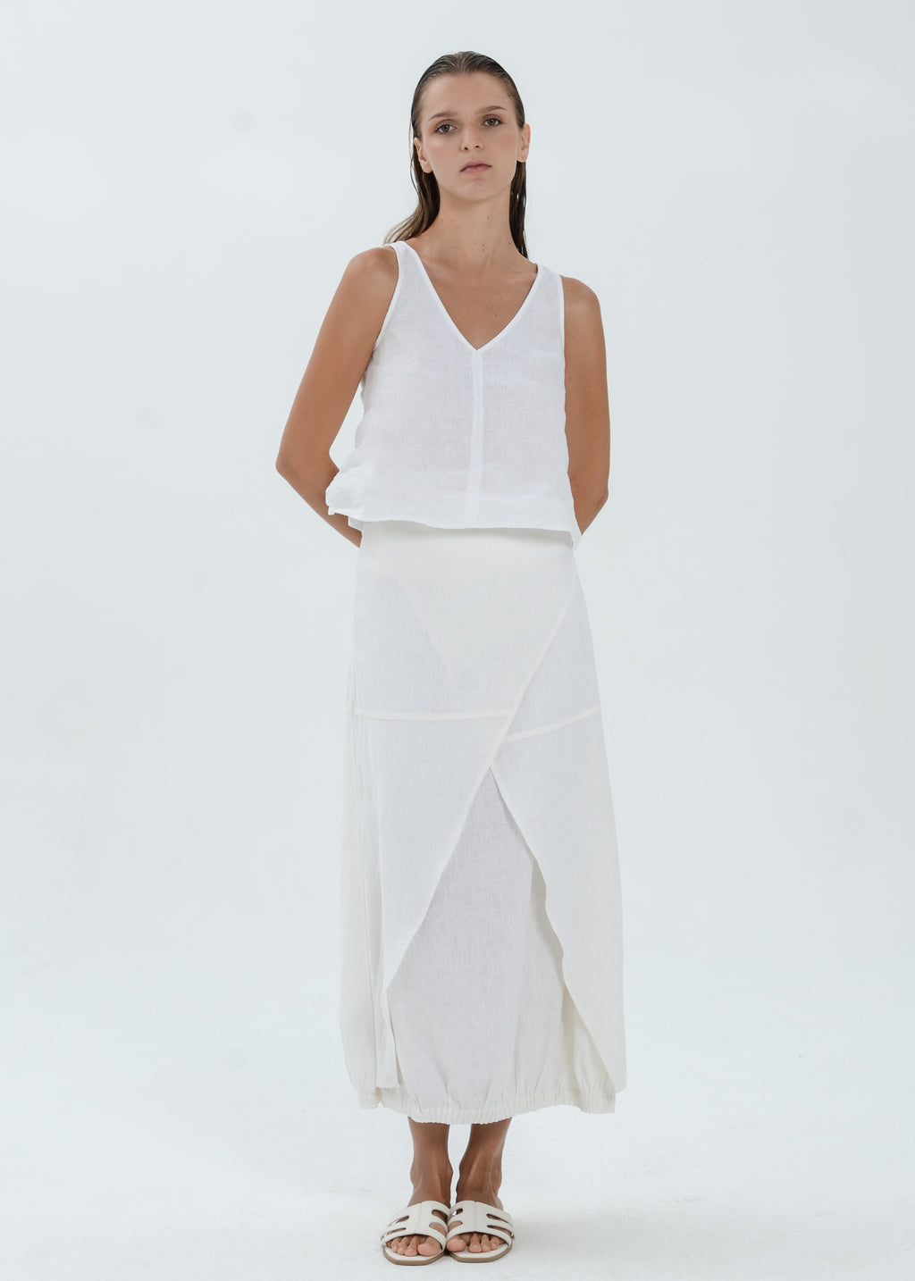The Essence Linen Skirt - Long Wrap Around Skirt