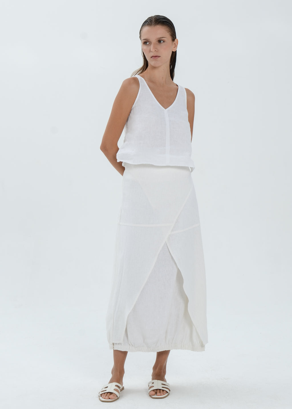 The Essence Linen Skirt - Long Wrap Around Skirt