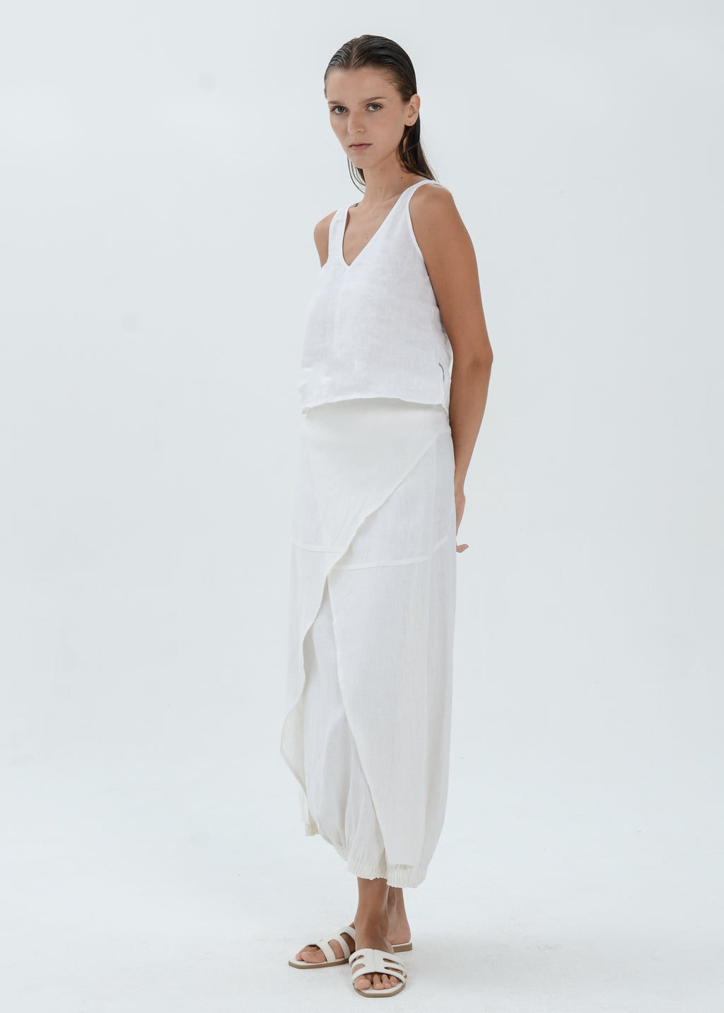 The Essence Linen Skirt - Long Wrap Around Skirt