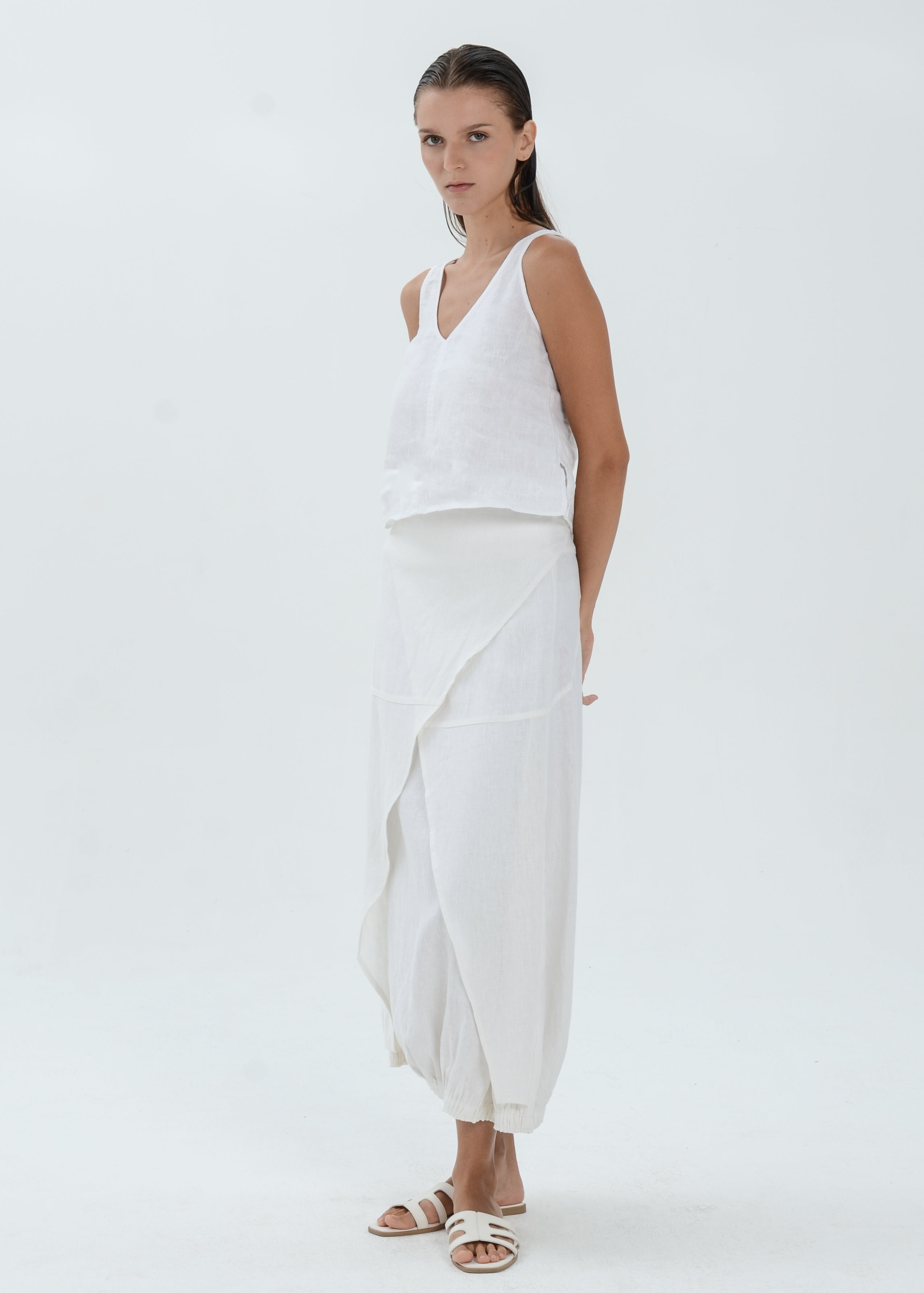 The Essence Linen Skirt - Long Wrap Around Skirt