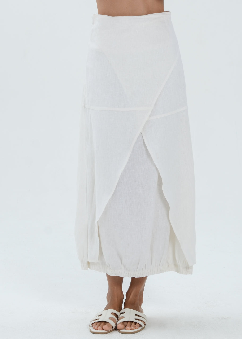 The Essence Linen Skirt - Long Wrap Around Skirt