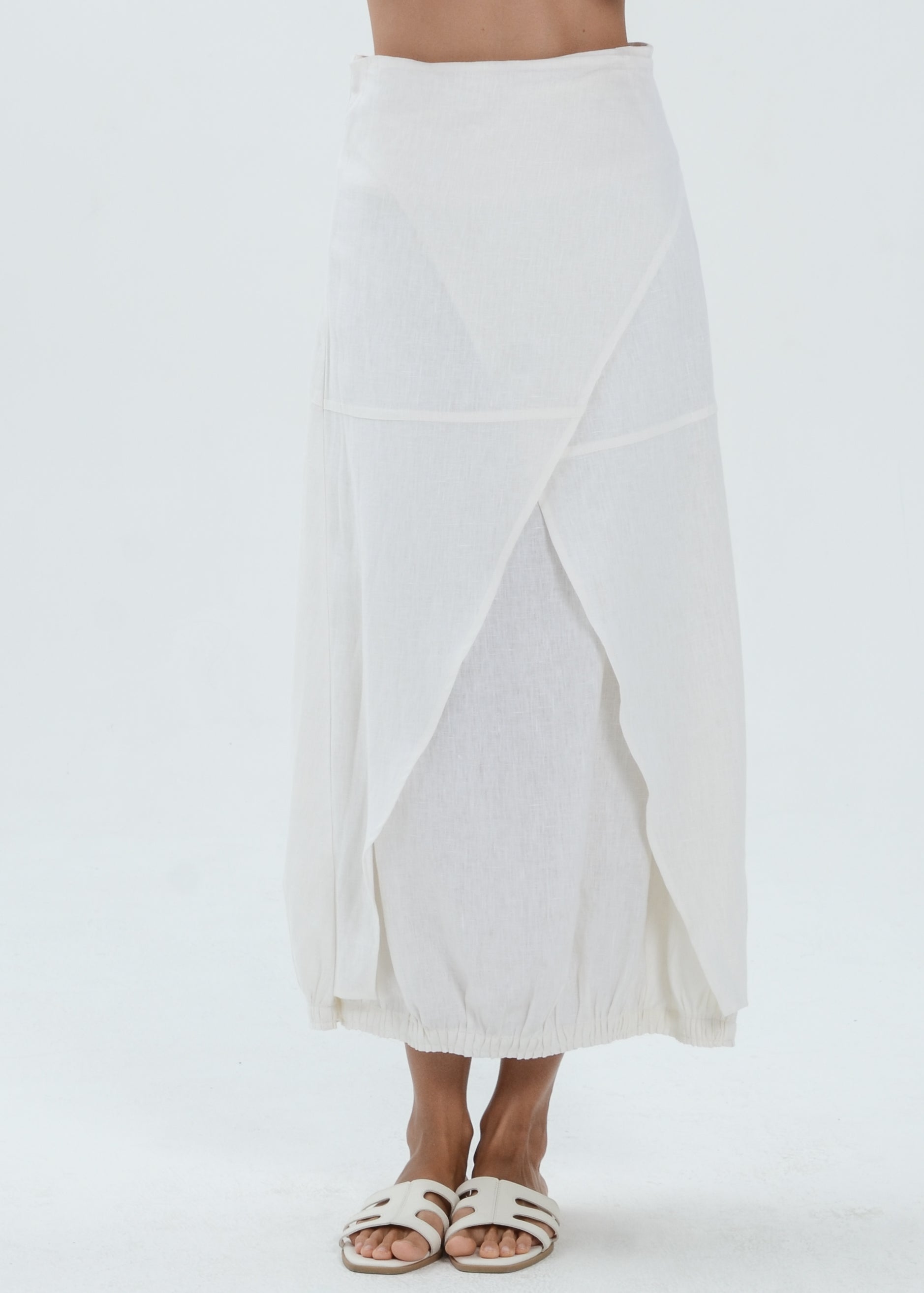 The Essence Linen Skirt - Long Wrap Around Skirt