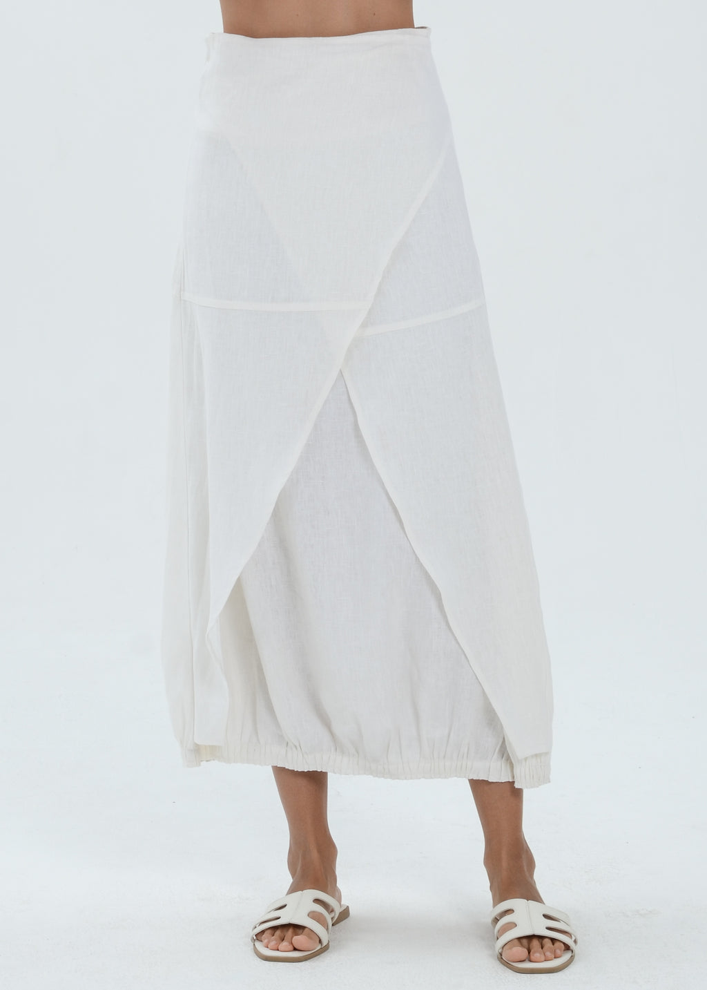 The Essence Linen Skirt - Long Wrap Around Skirt