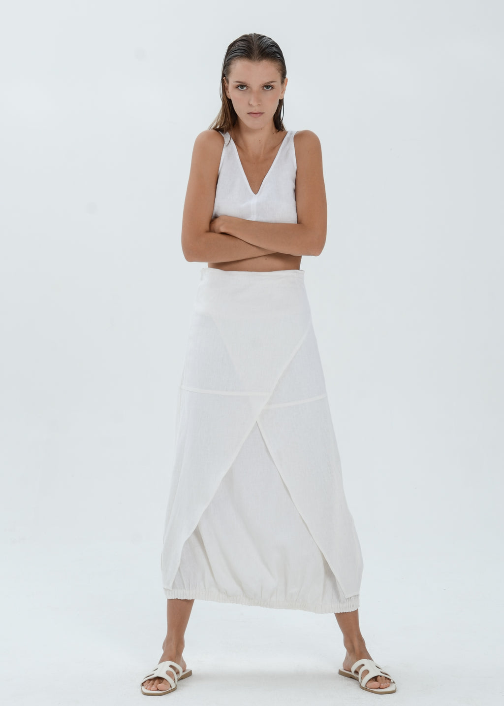 The Essence Linen Skirt - Long Wrap Around Skirt