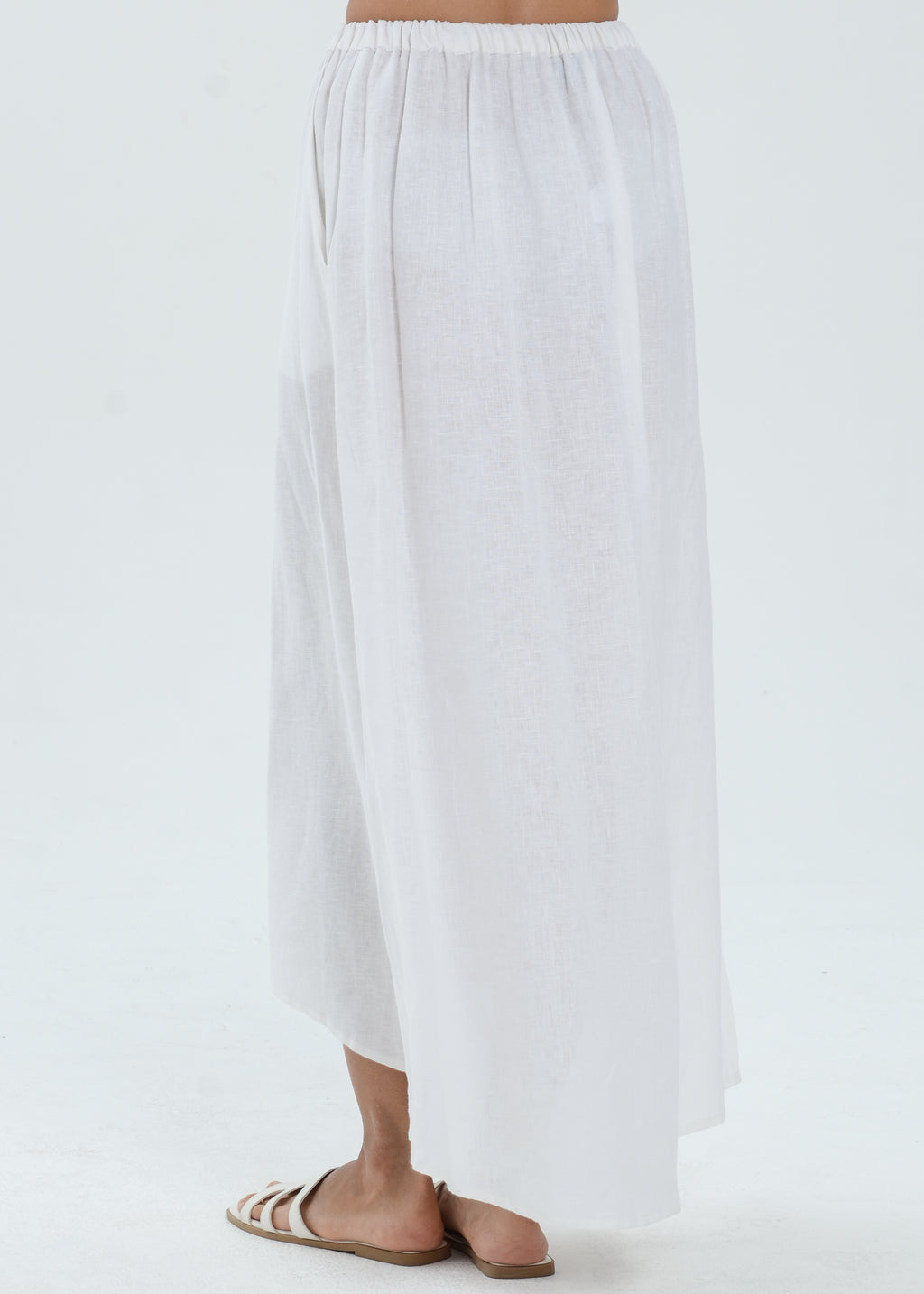The Essence Linen Skirt - Hi-Low Long Skirt