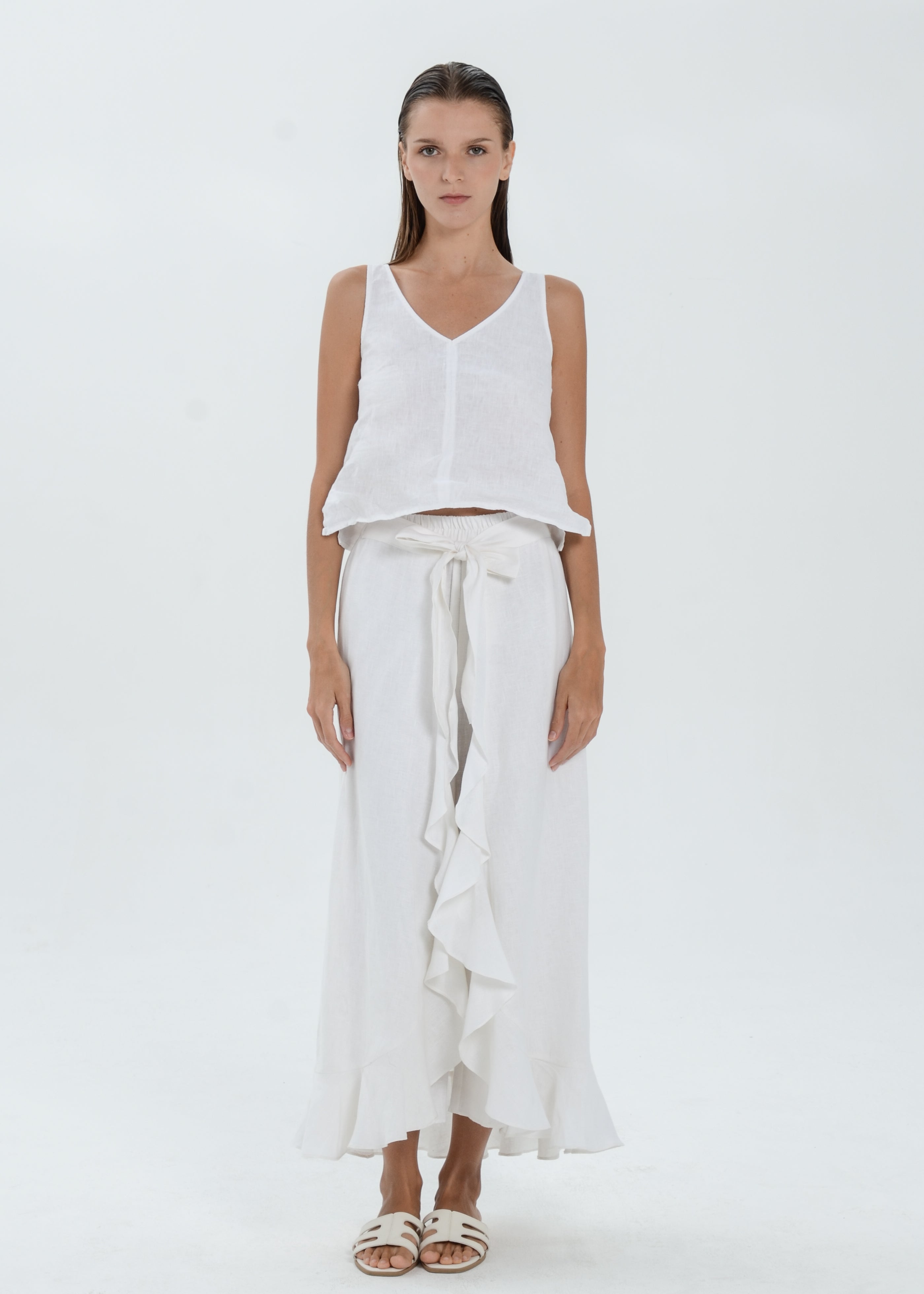 The Essence Linen Skirt - Wrap Around Skirt Pants
