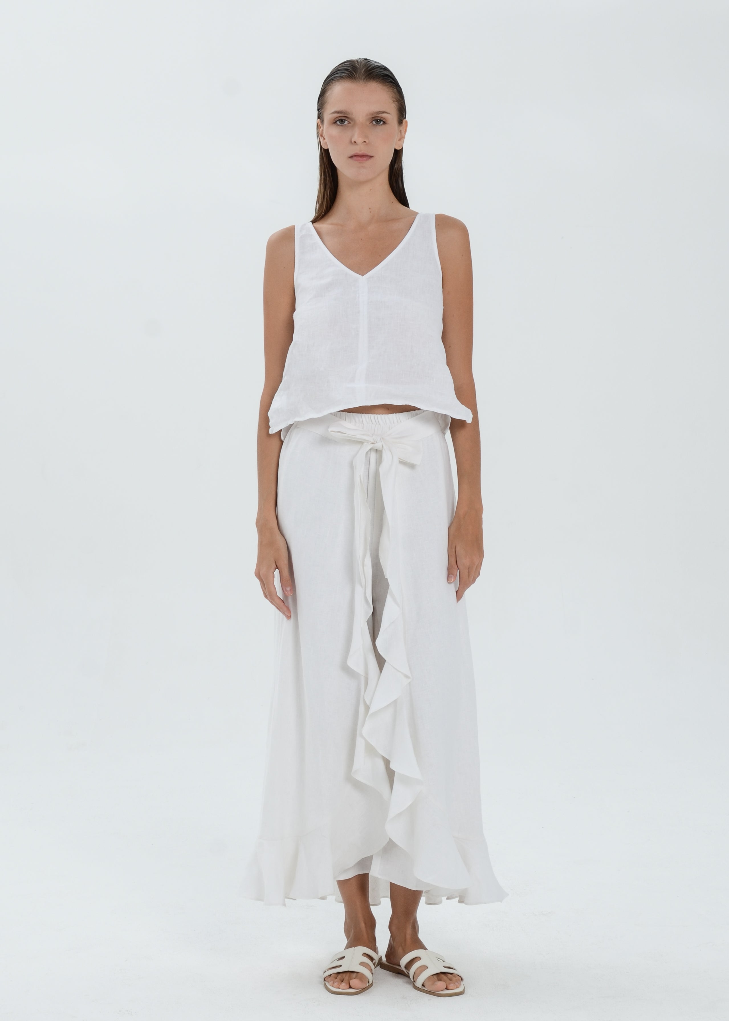The Essence Linen Skirt - Wrap Around Skirt Pants