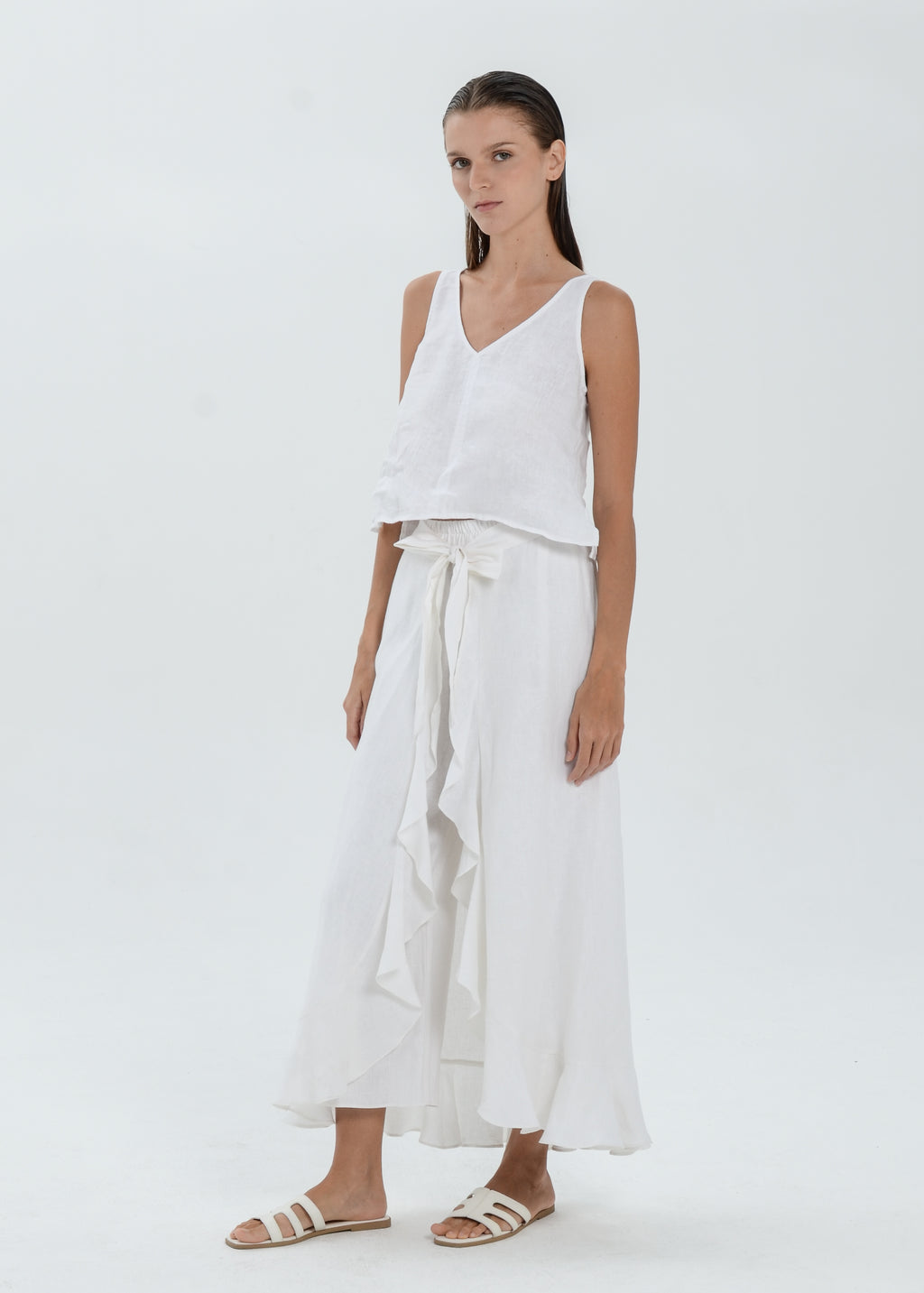 The Essence Linen Skirt - Wrap Around Skirt Pants