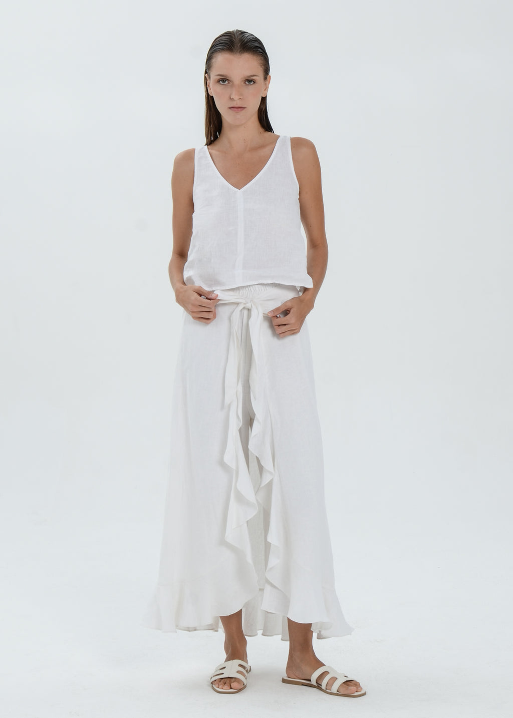 The Essence Linen Skirt - Wrap Around Skirt Pants