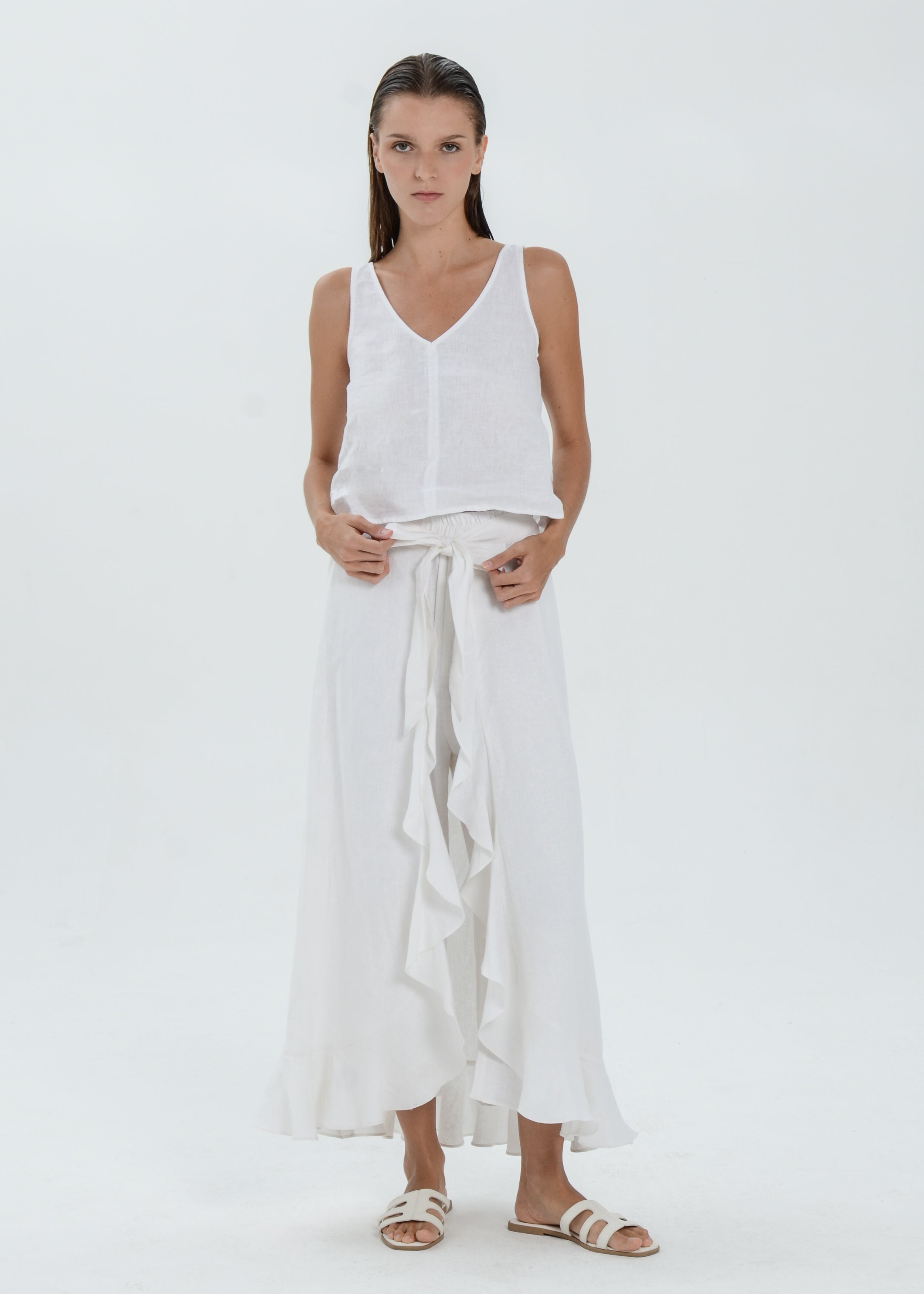 The Essence Linen Skirt - Wrap Around Skirt Pants