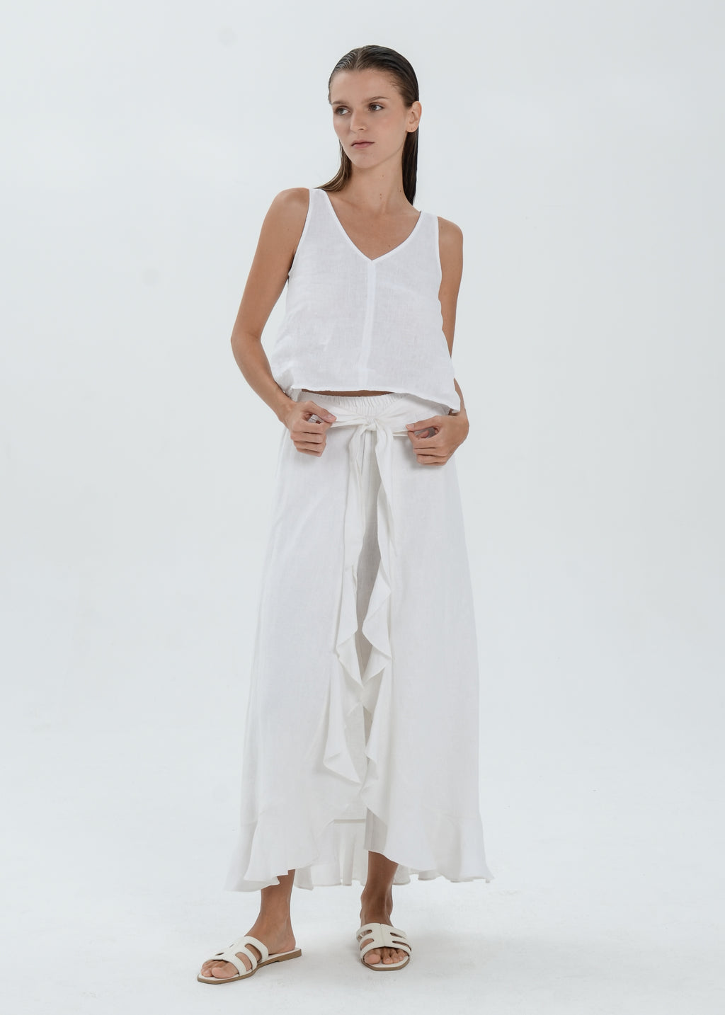 The Essence Linen Skirt - Wrap Around Skirt Pants