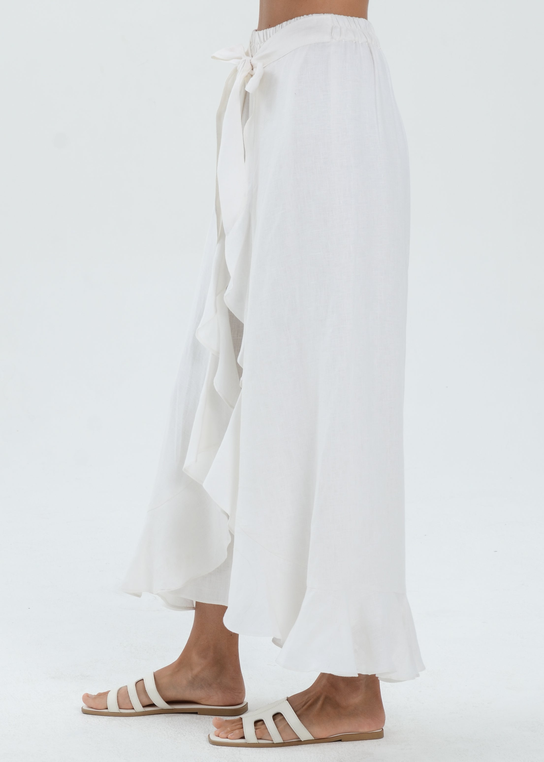 The Essence Linen Skirt - Wrap Around Skirt Pants