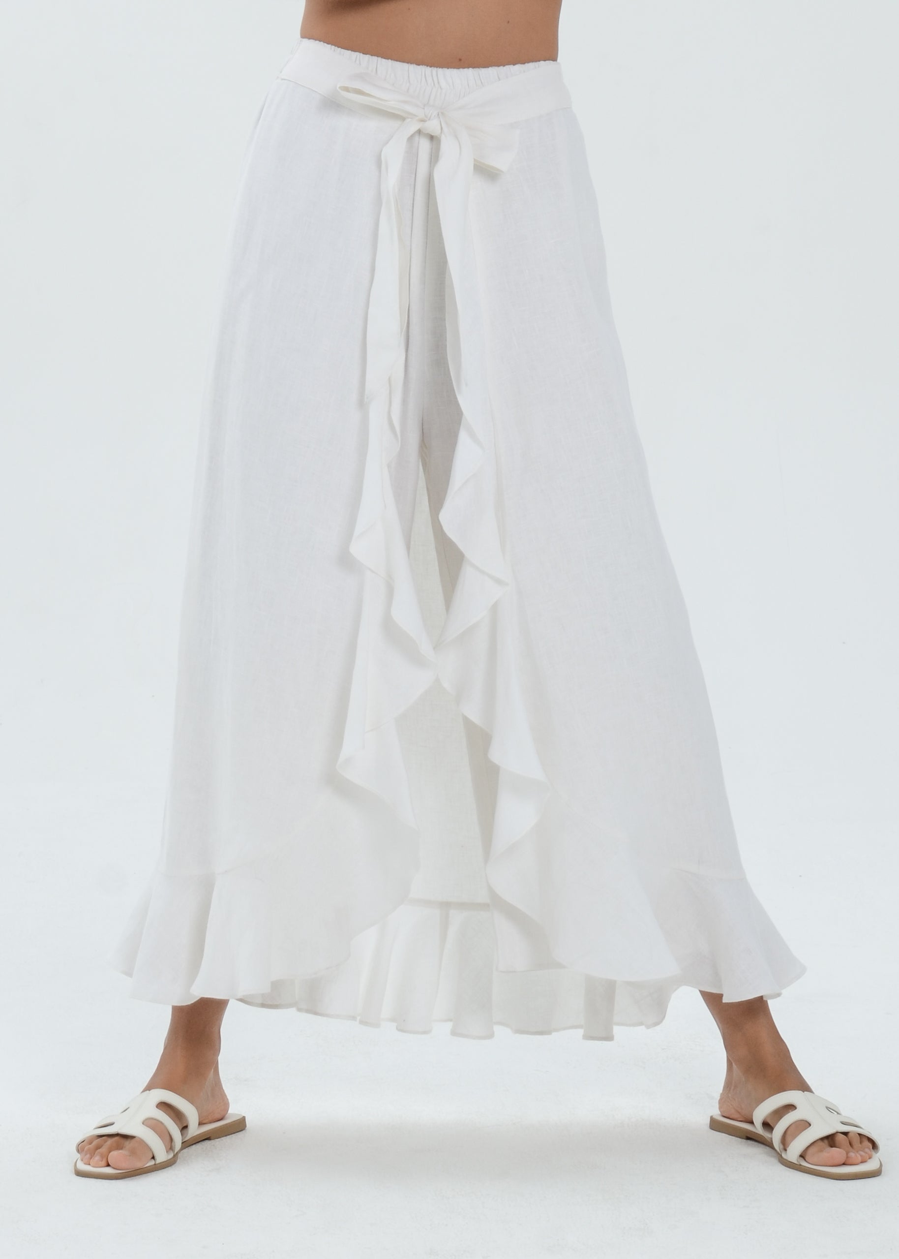 The Essence Linen Skirt - Wrap Around Skirt Pants