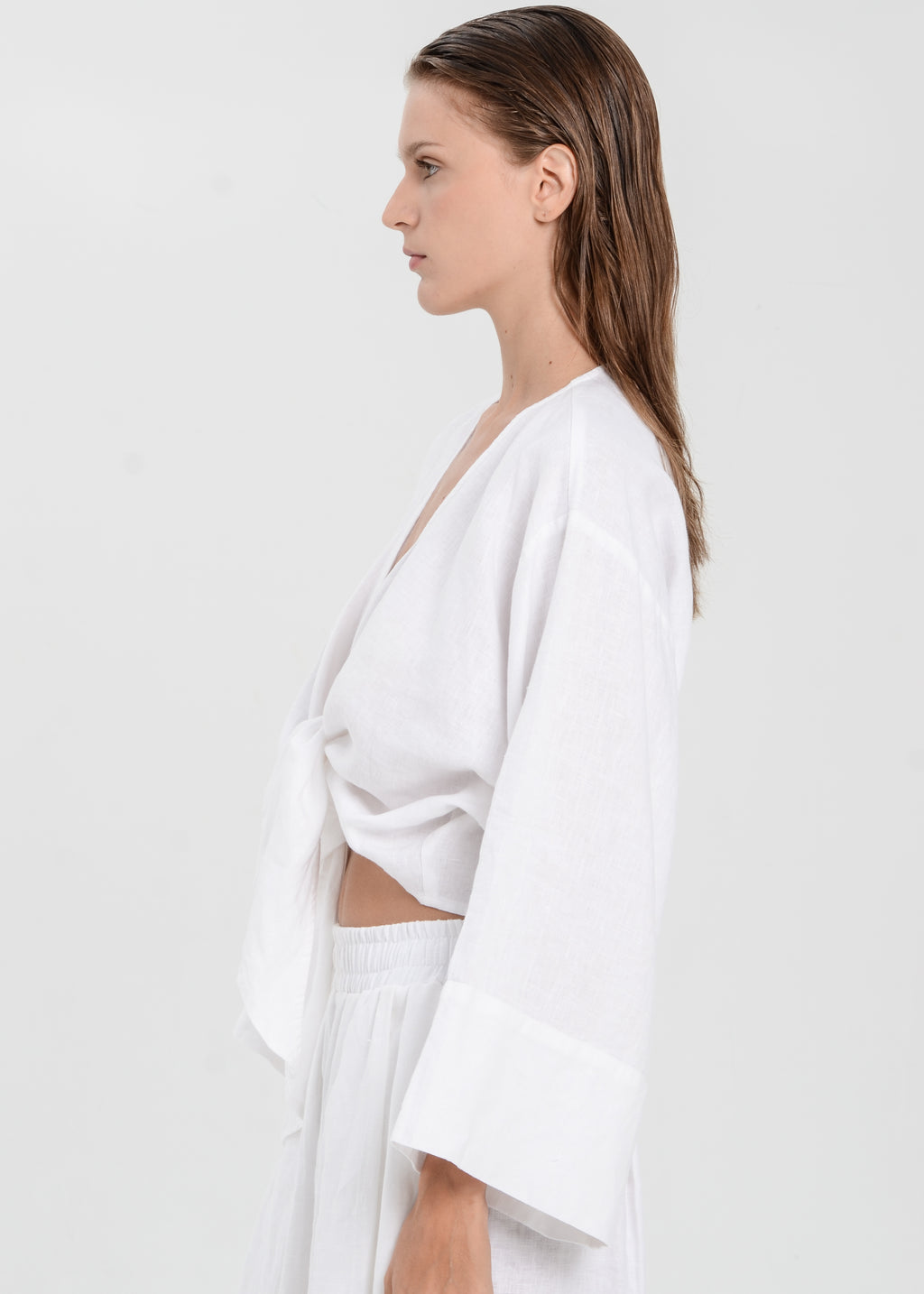 The Essence Linen Jacket - Tie Front Jacket