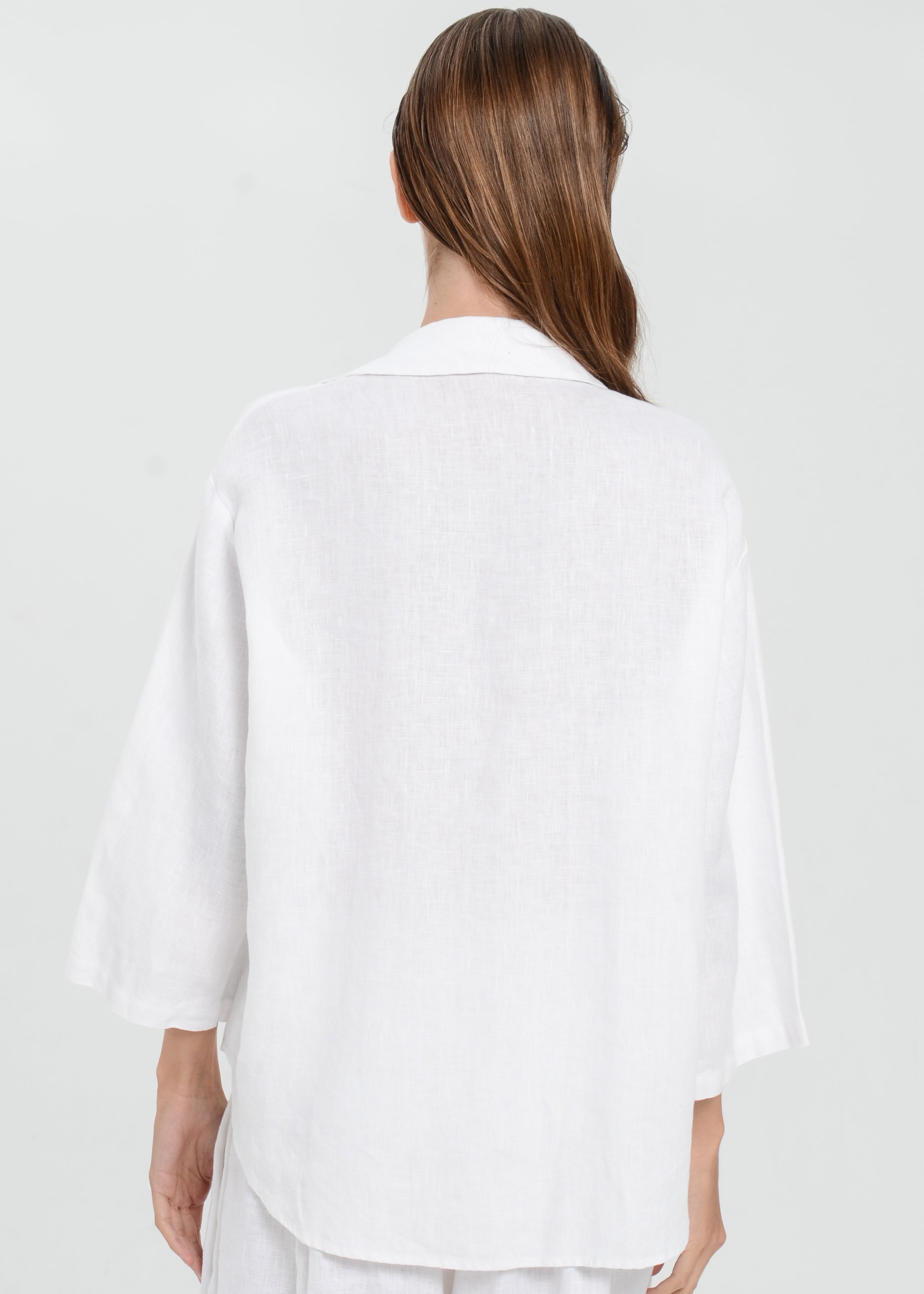 The Essence Linen Jacket - Tie Front Collared Jacket